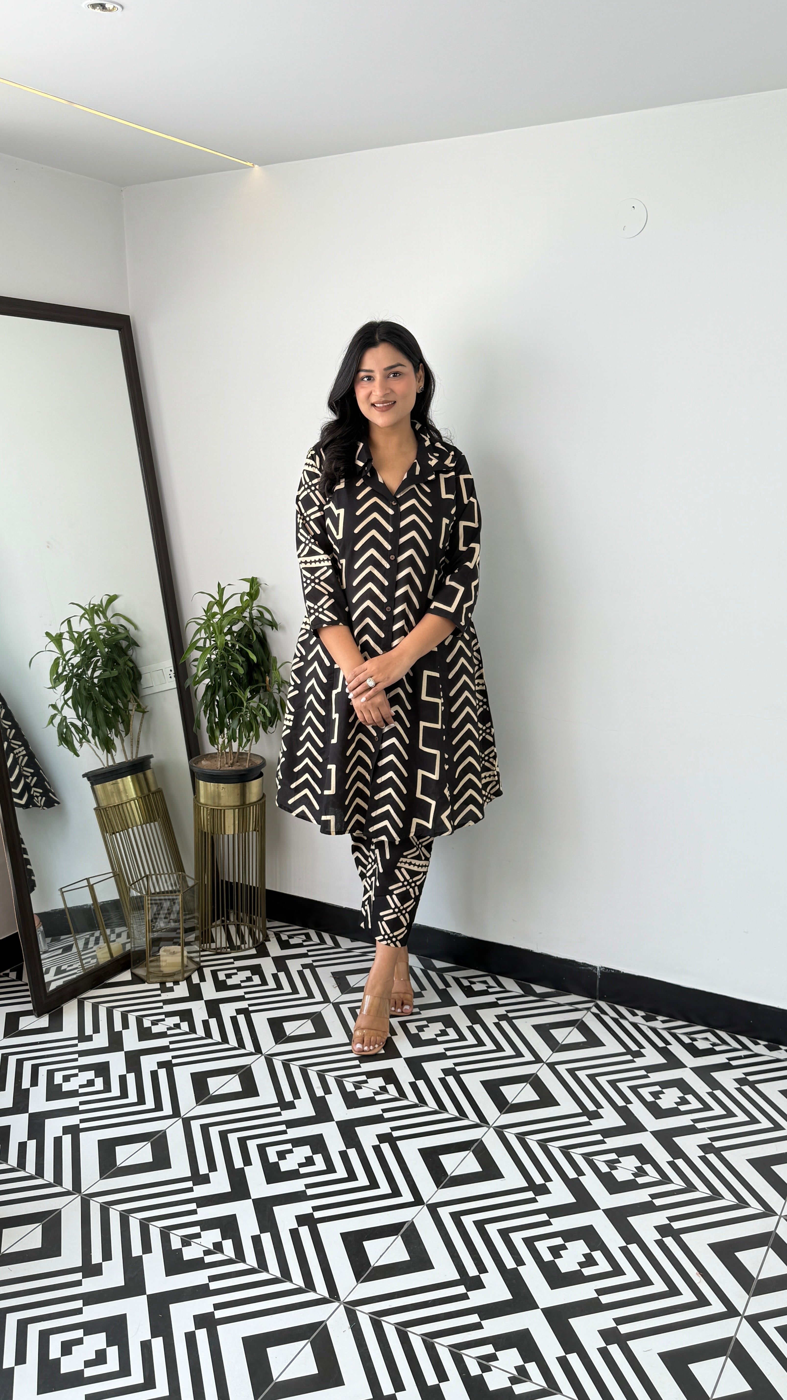 Culture Black Cotton Cord Set