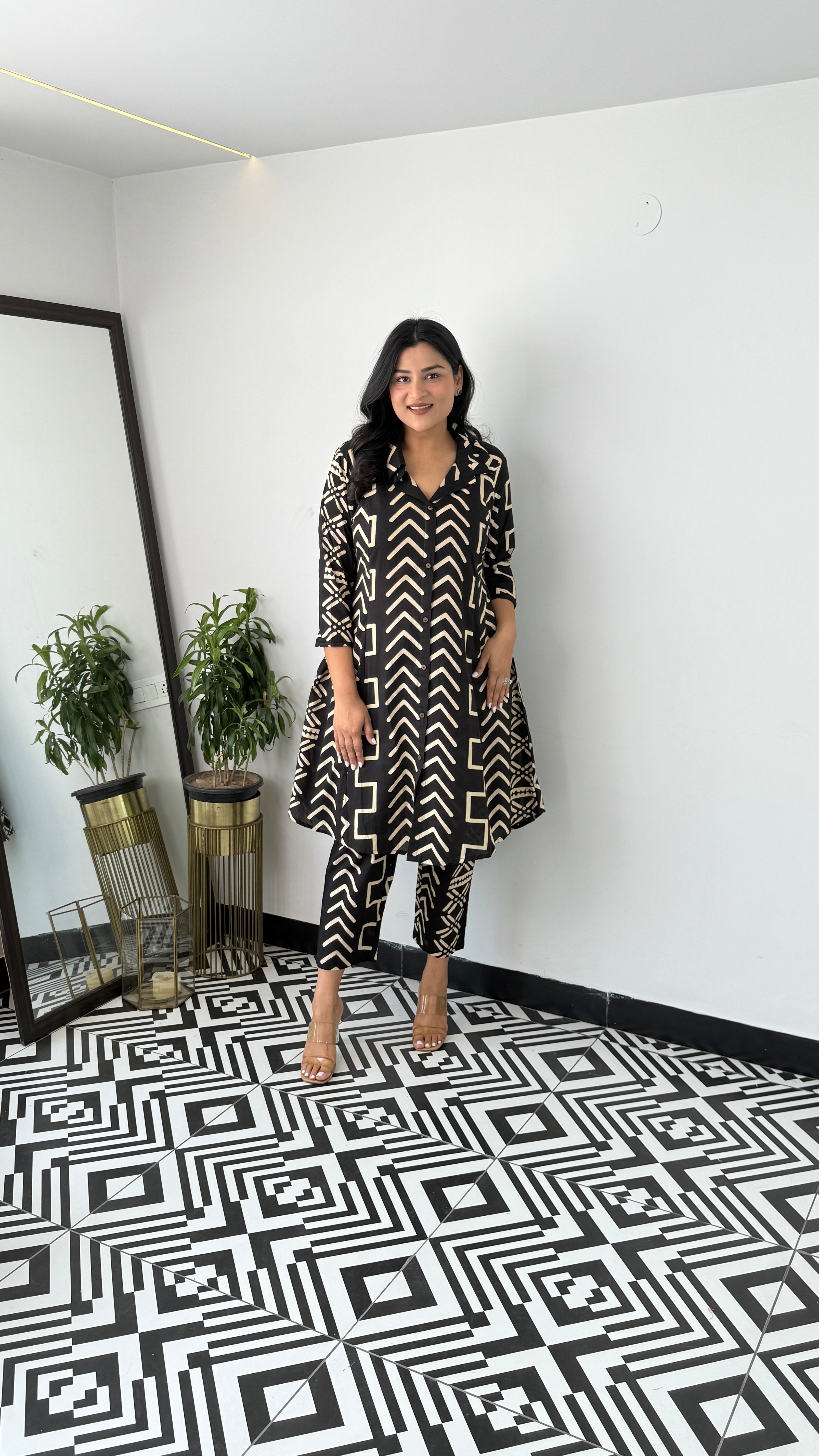 Culture Black Cotton Cord Set