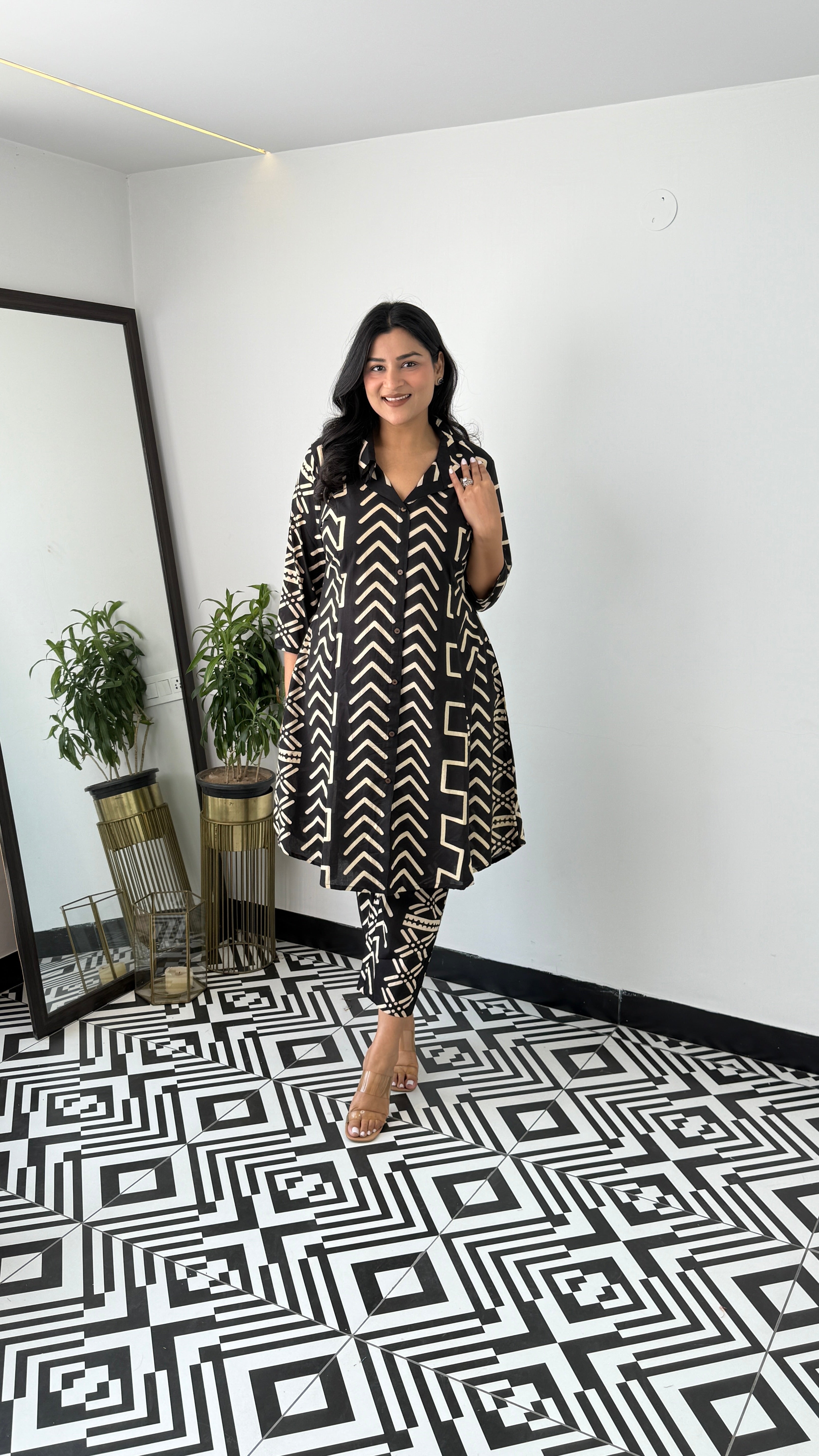 Culture Black Cotton Cord Set