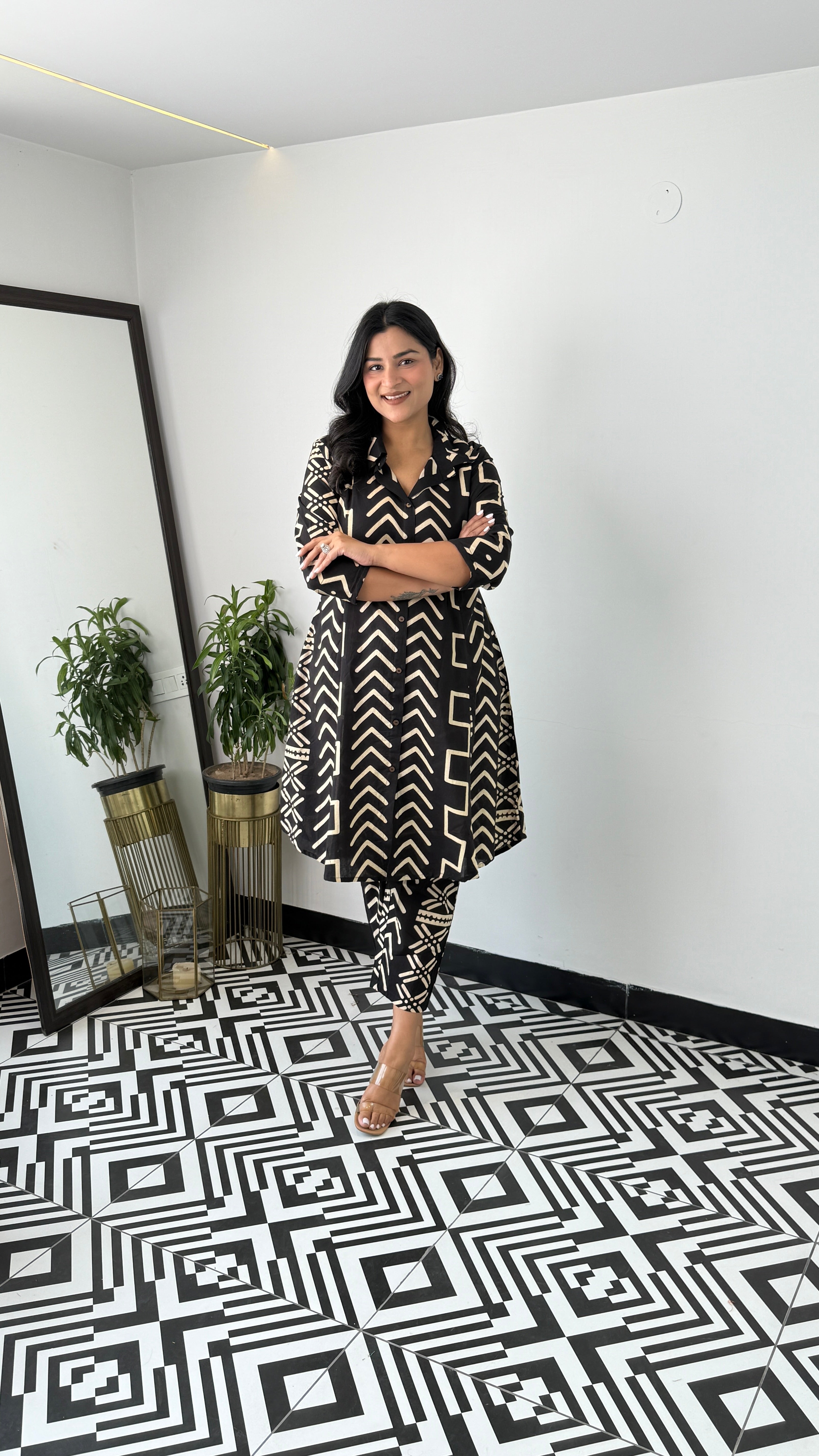 Culture Black Cotton Cord Set