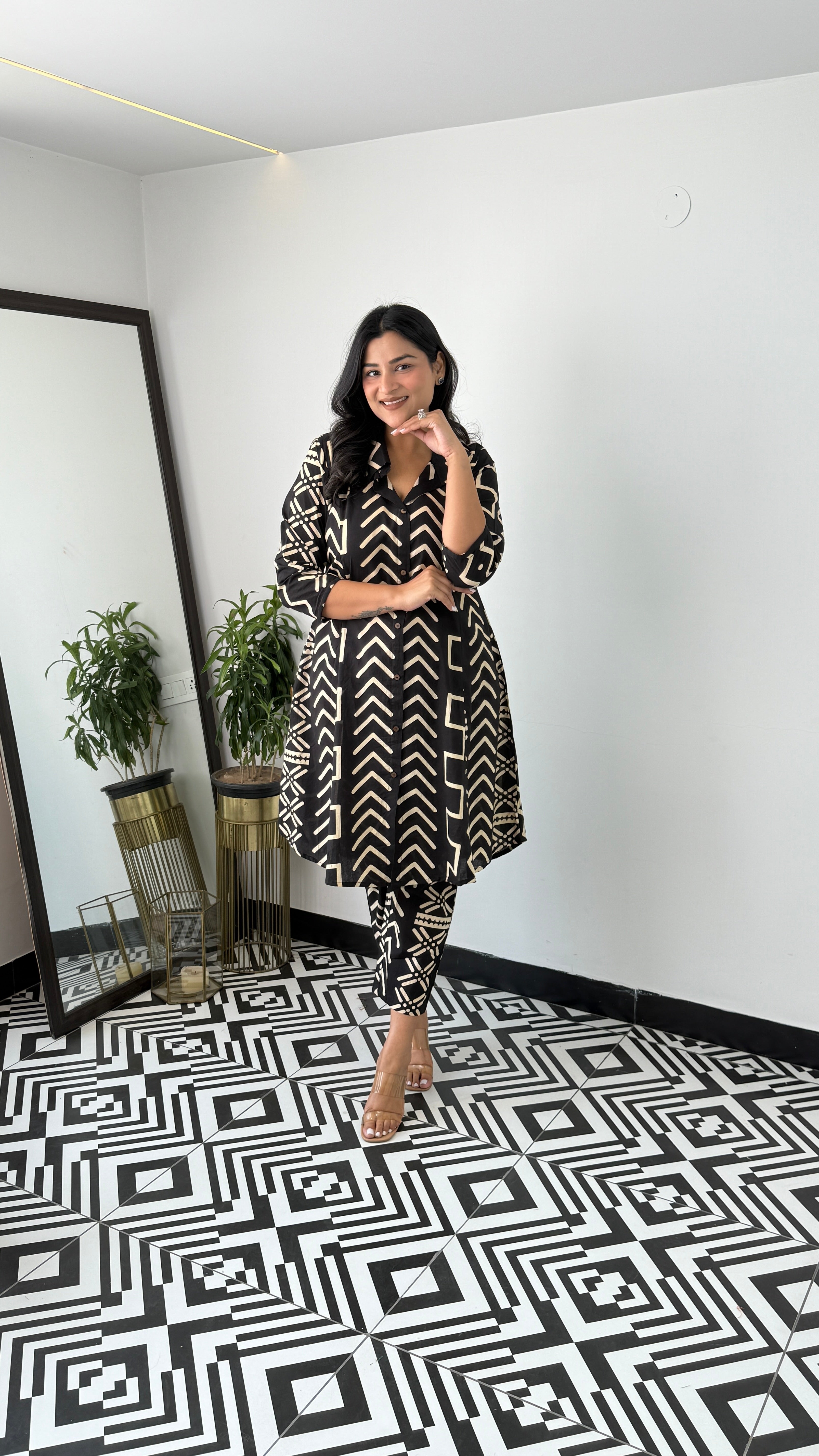 Culture Black Cotton Cord Set