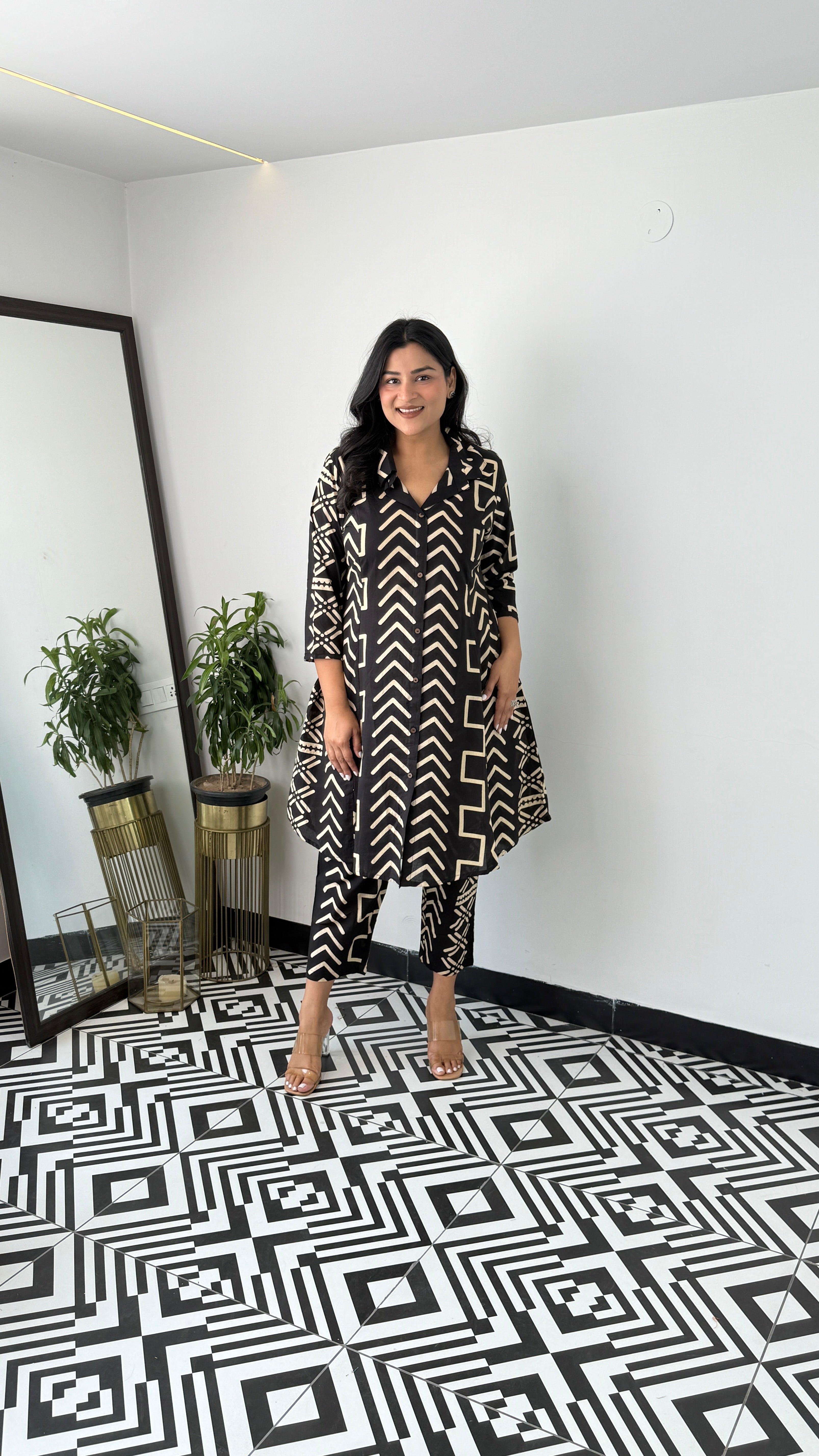 Culture Black Cotton Cord Set