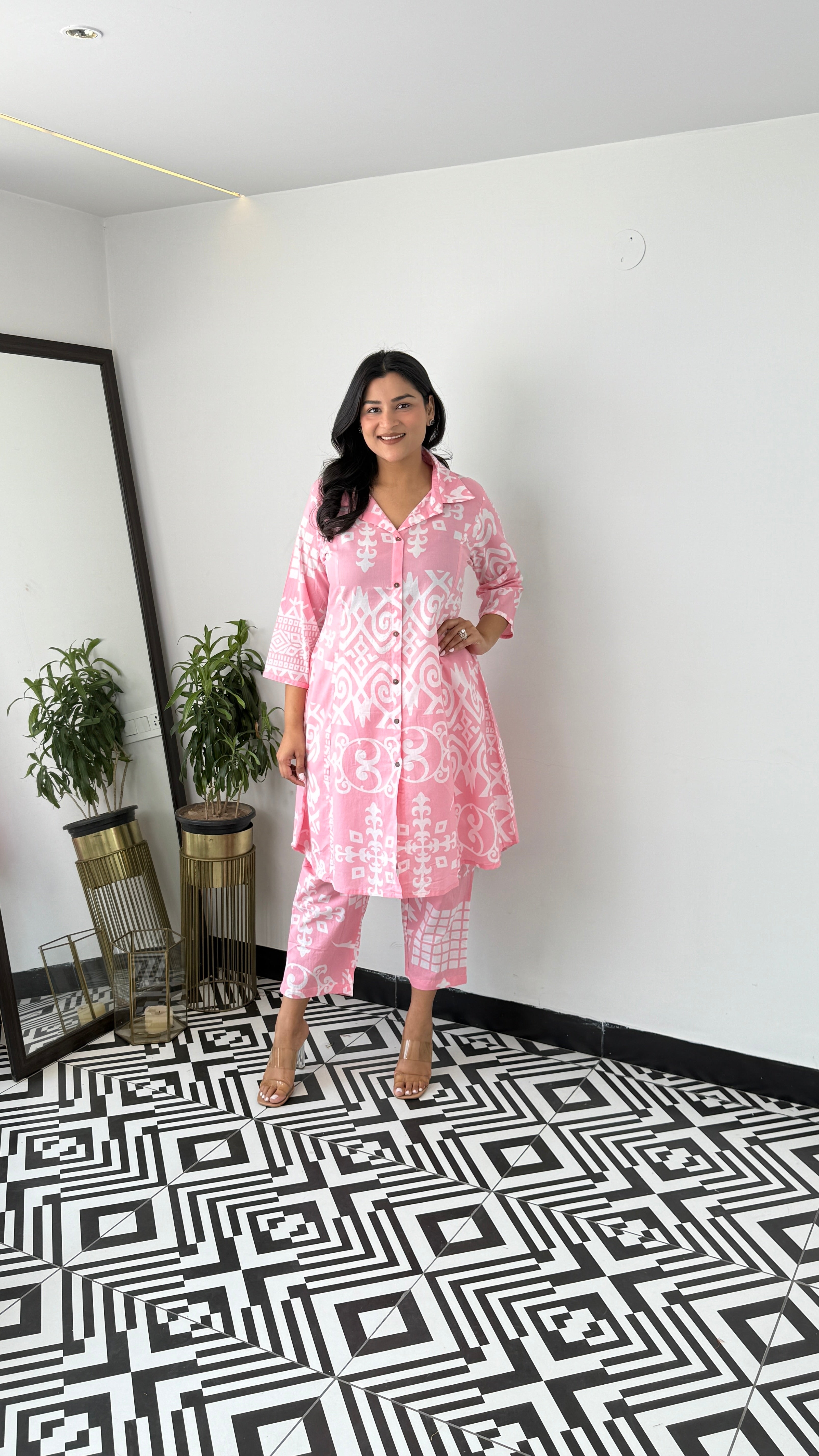 Pink Vintage Cotton Cord Set 