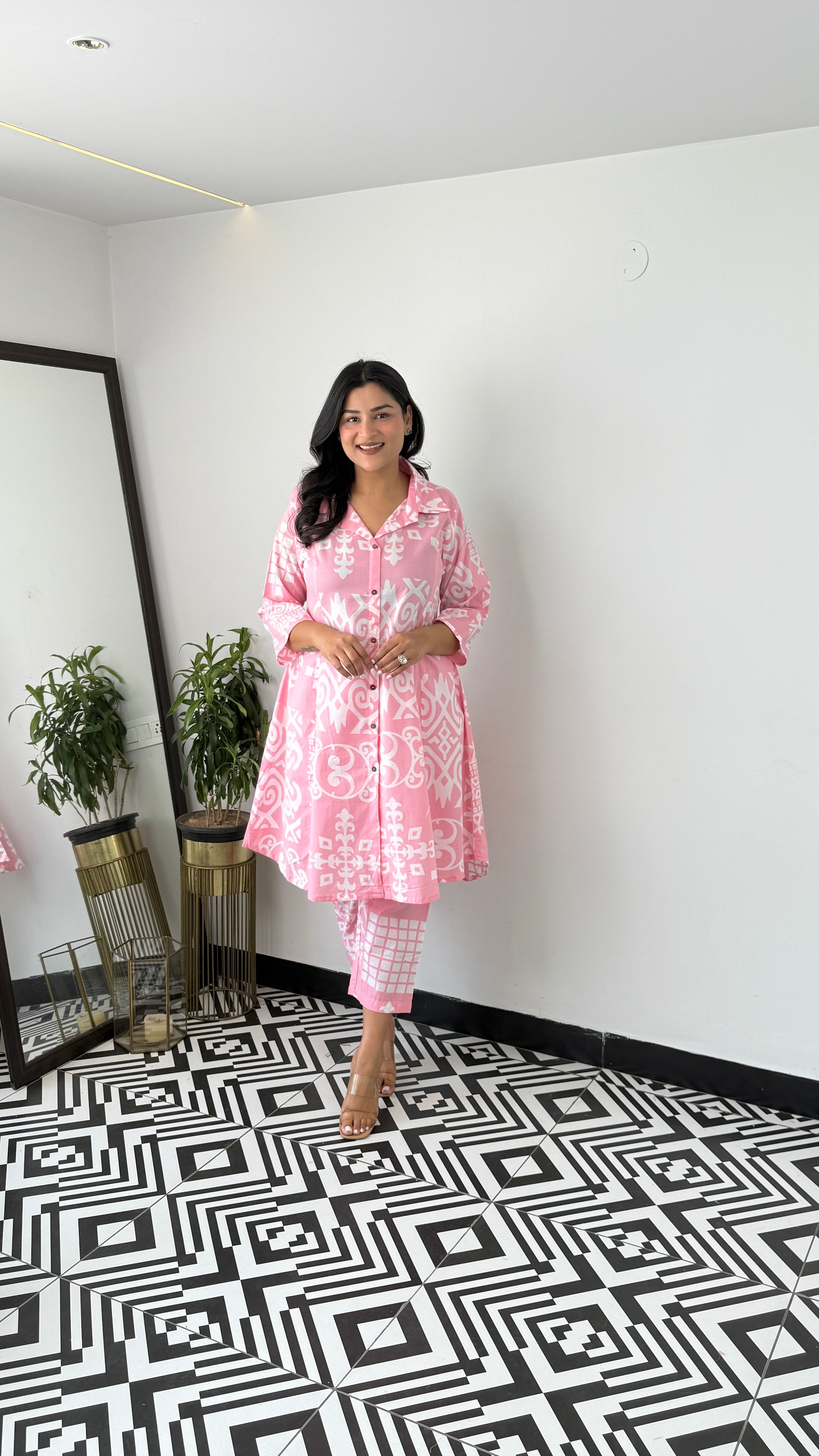 Pink Vintage Cotton Cord Set 