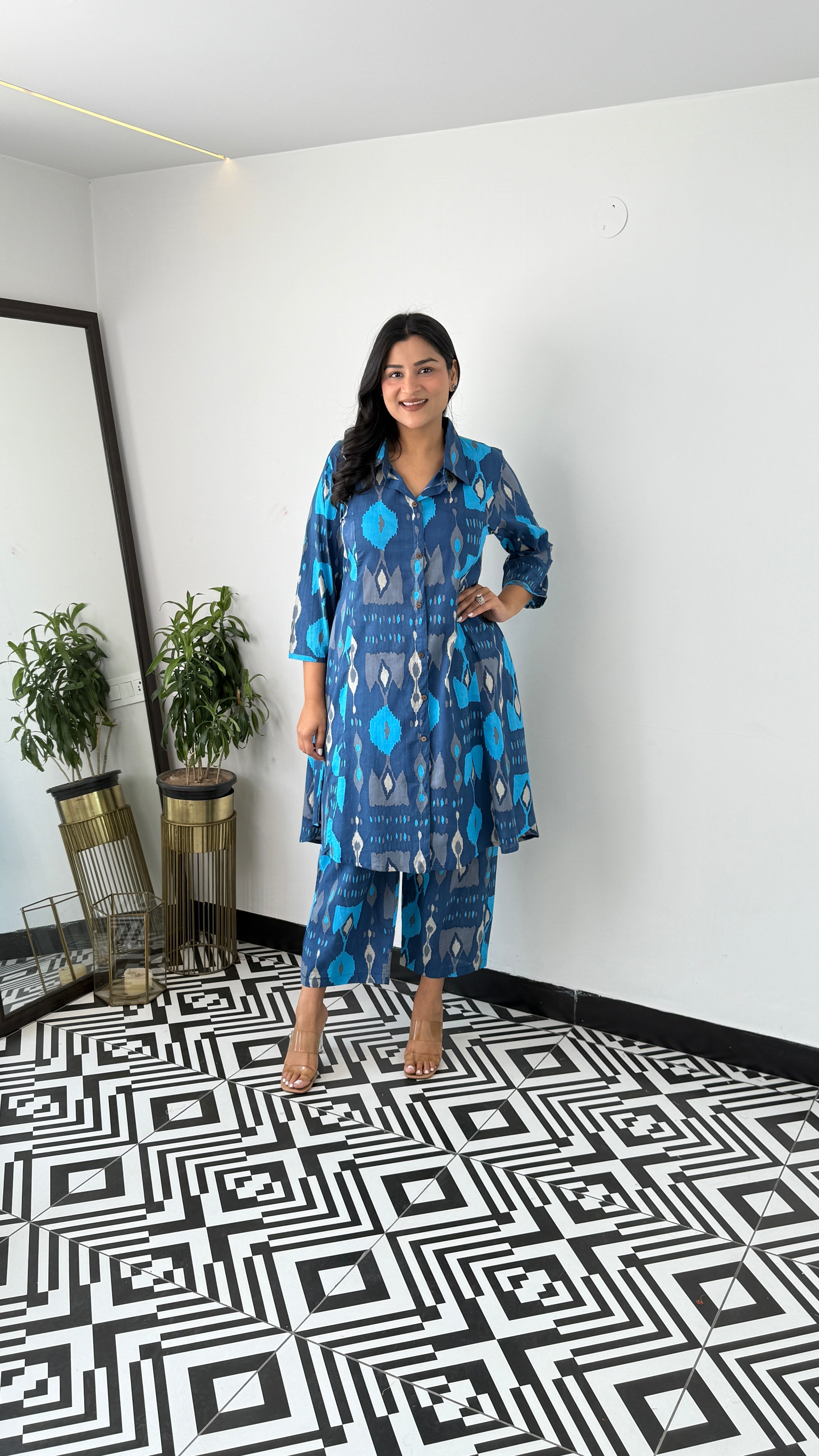 BGB Ikkat Cotton Cord Set