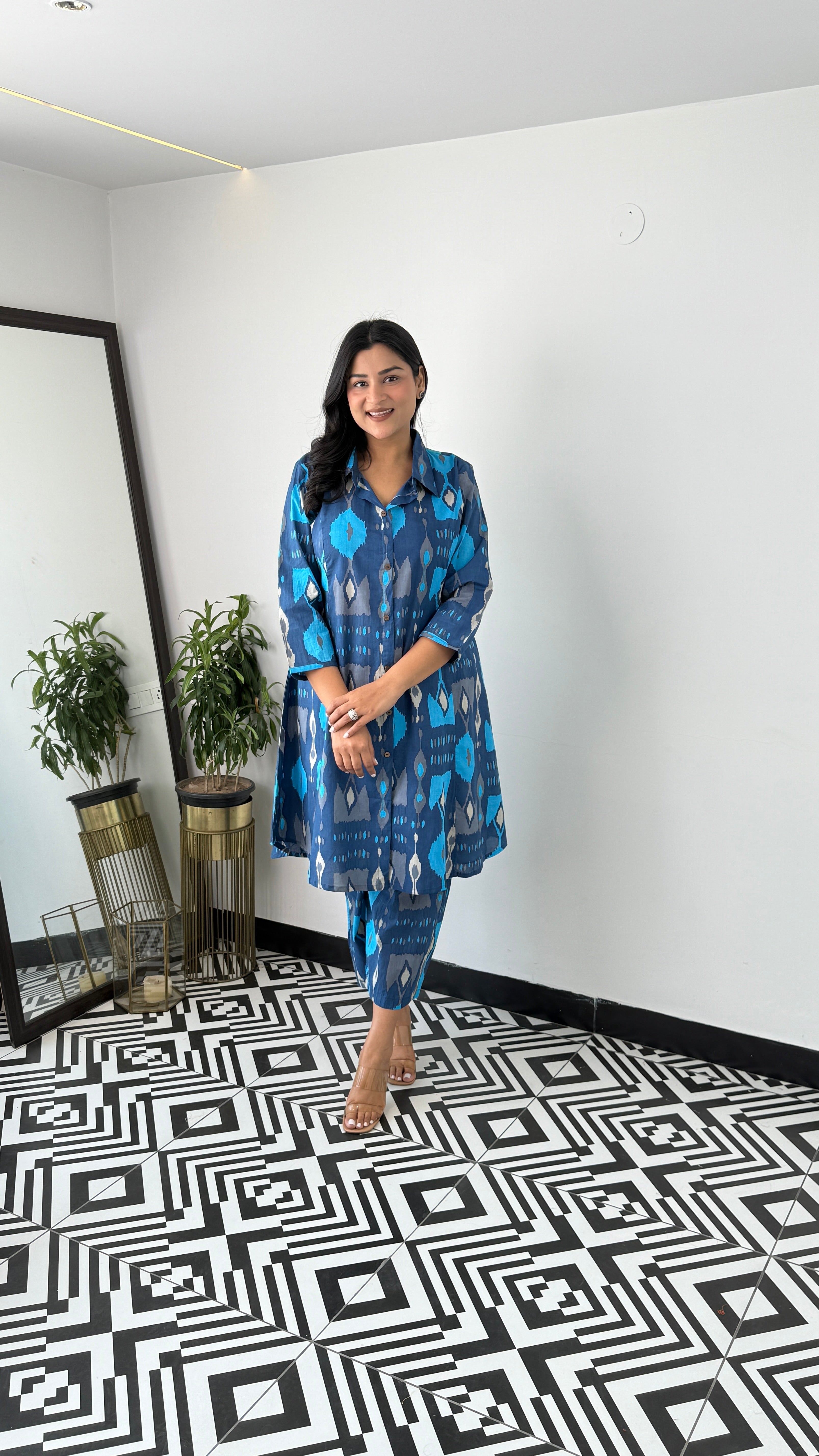 BGB Ikkat Cotton Cord Set