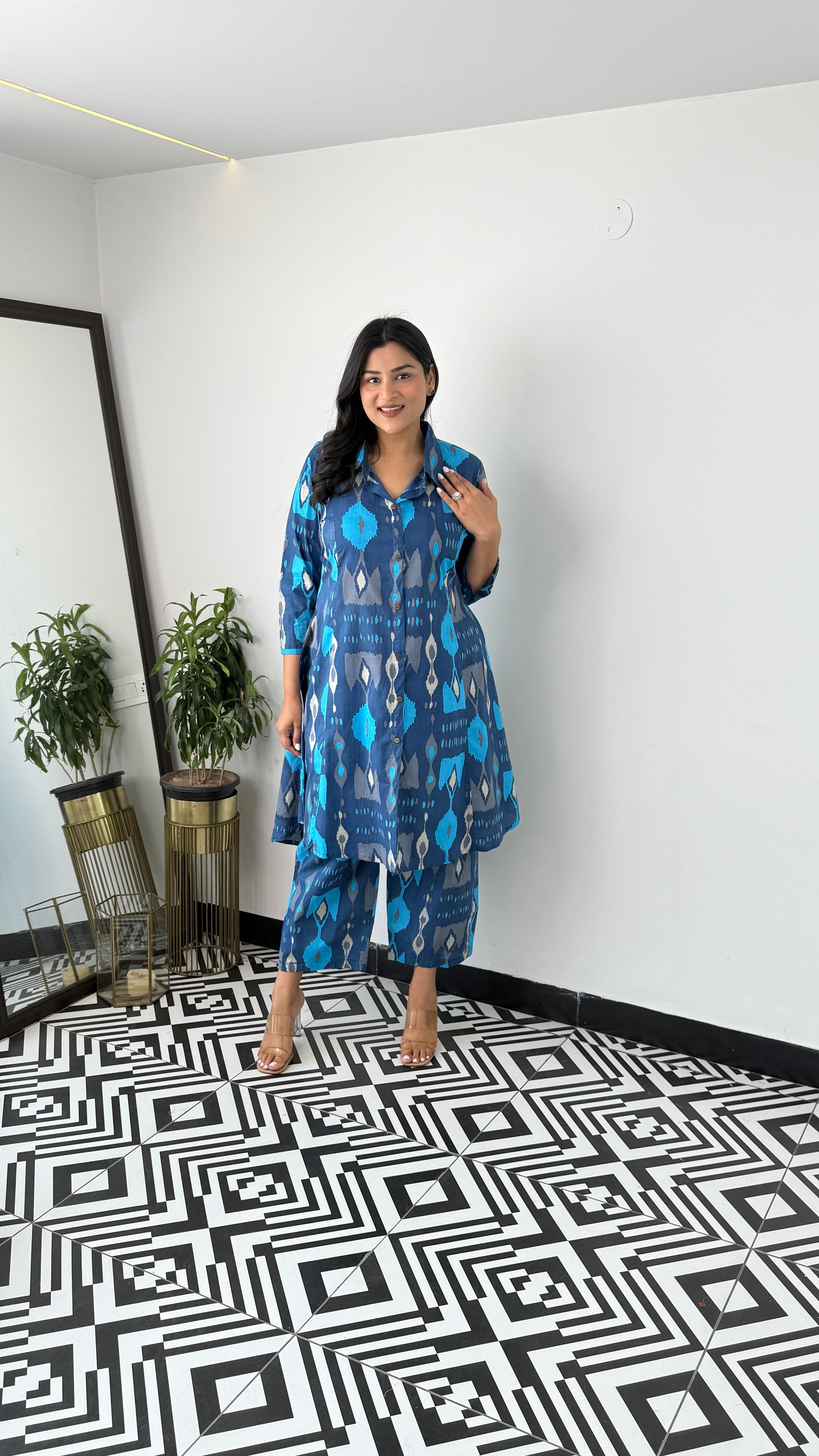 BGB Ikkat Cotton Cord Set