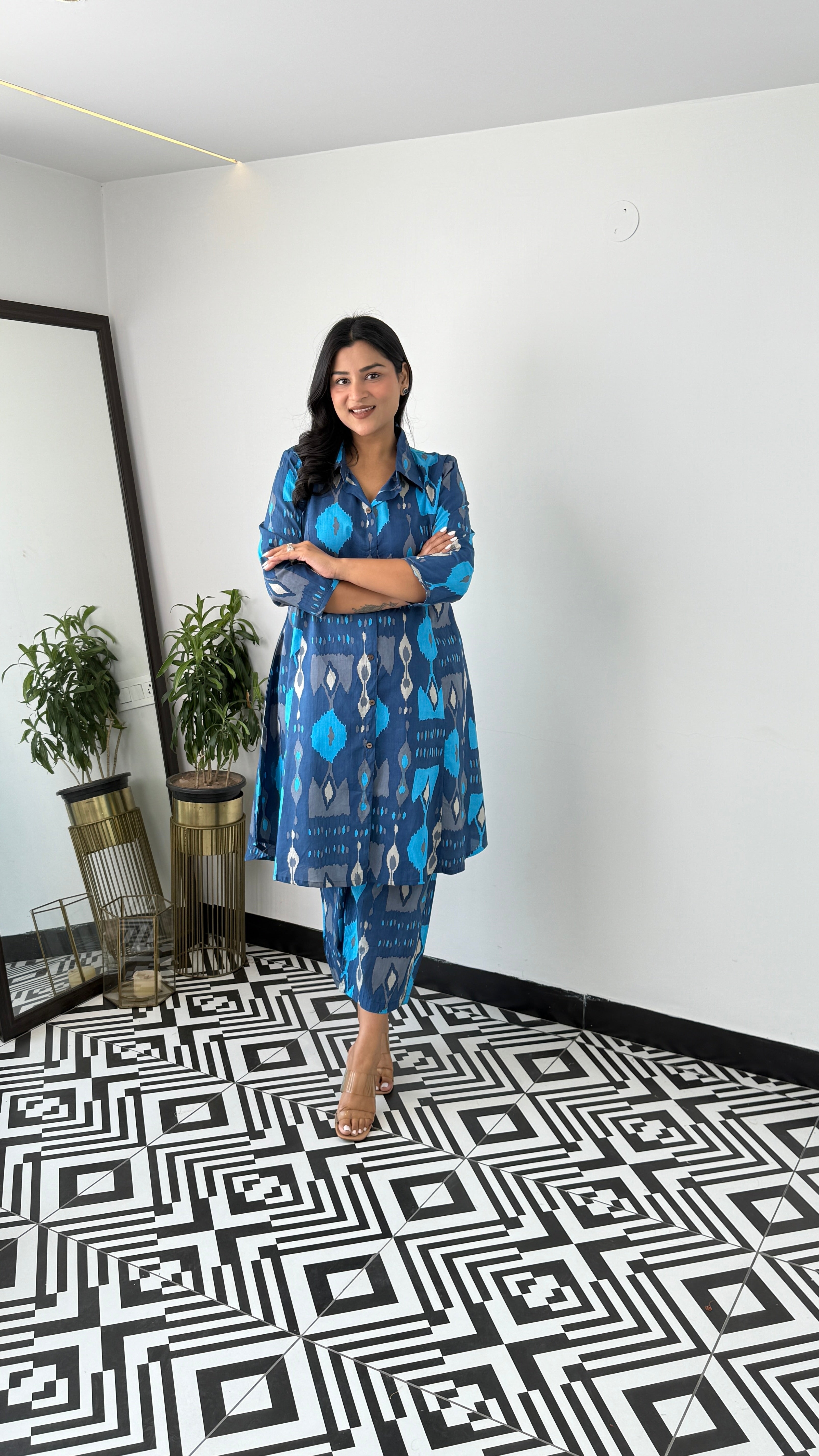 BGB Ikkat Cotton Cord Set