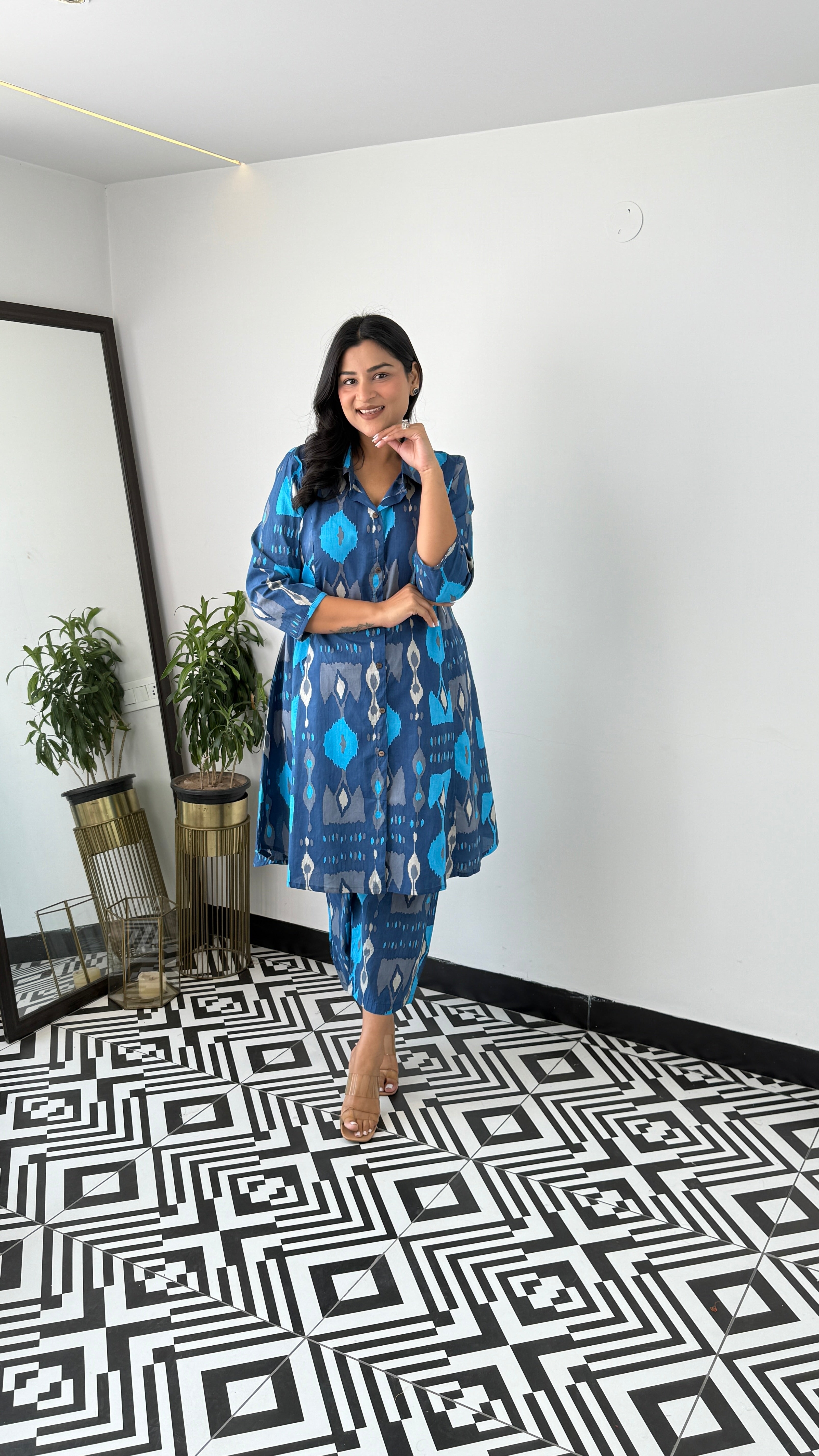 BGB Ikkat Cotton Cord Set