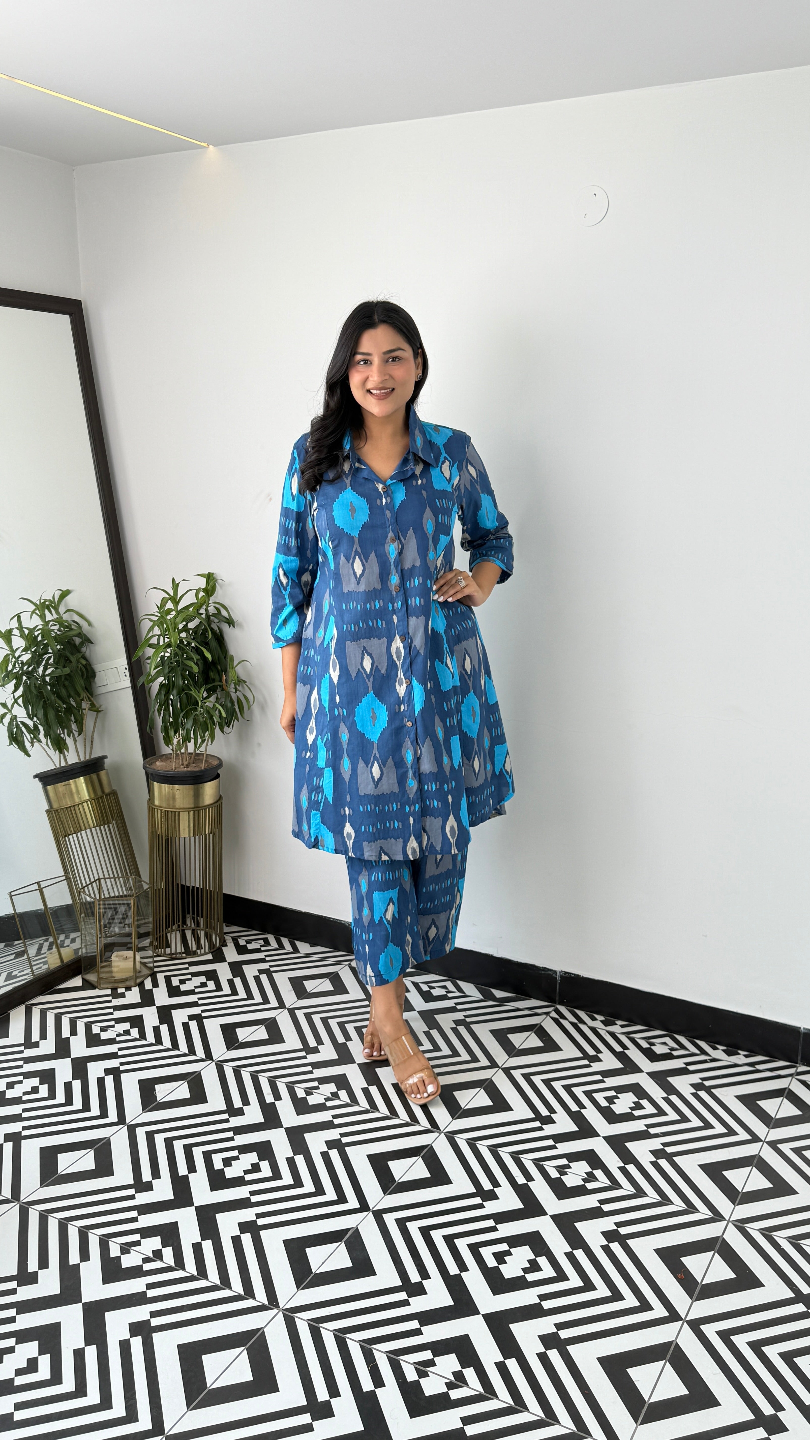 BGB Ikkat Cotton Cord Set