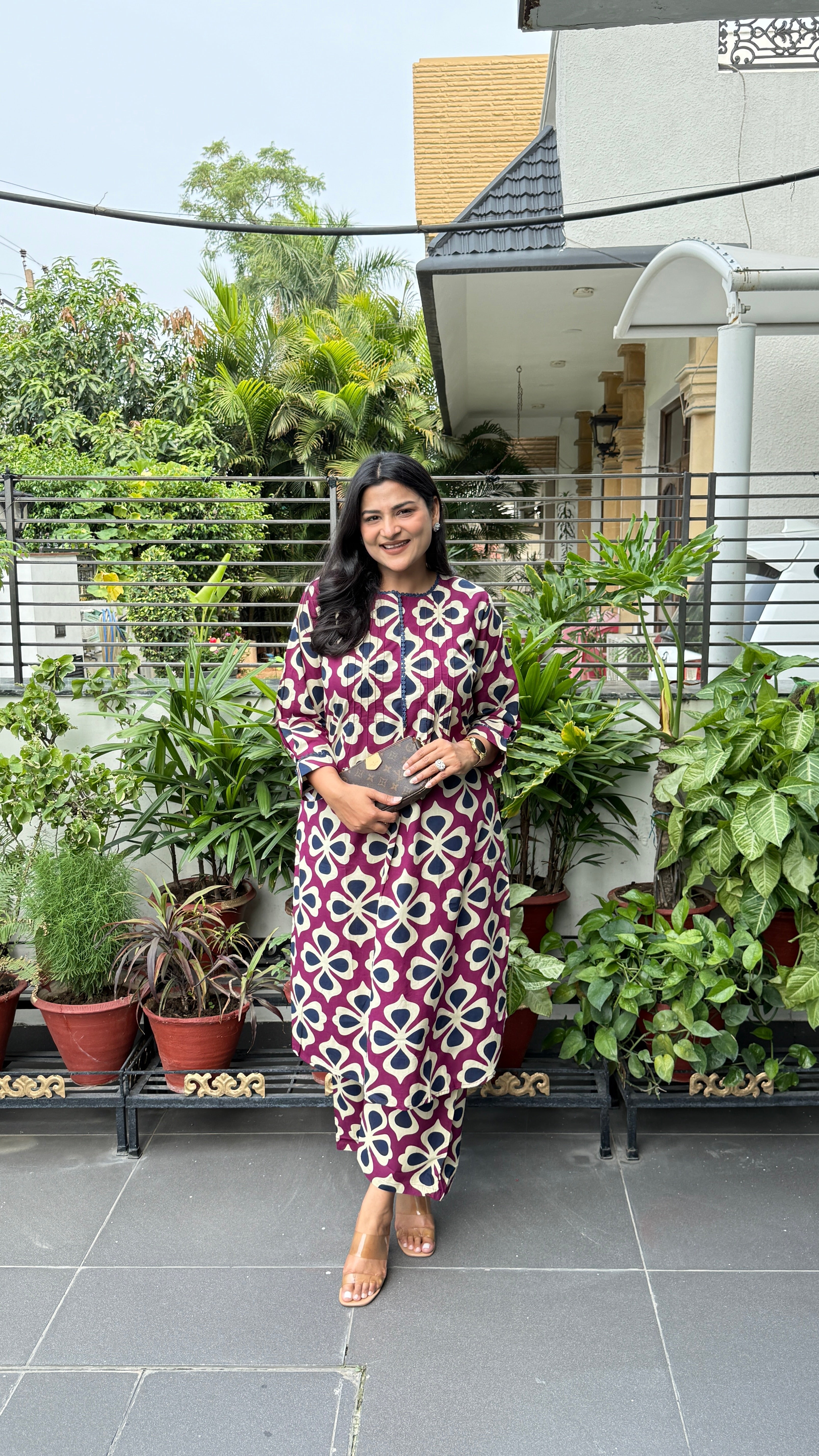 Clamp Purple Kurta Pants