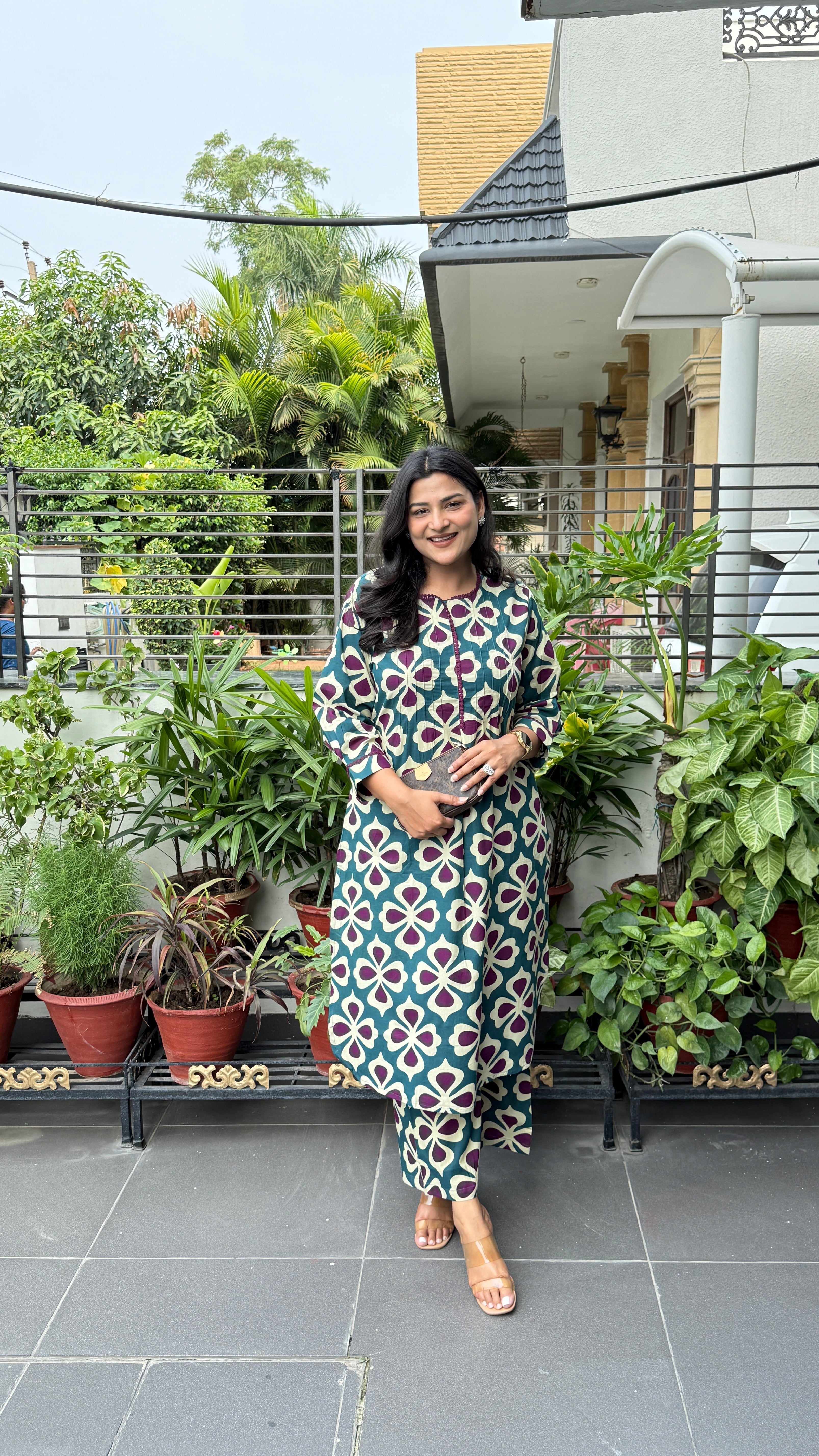 Clamp Turquoise Kurta Pants