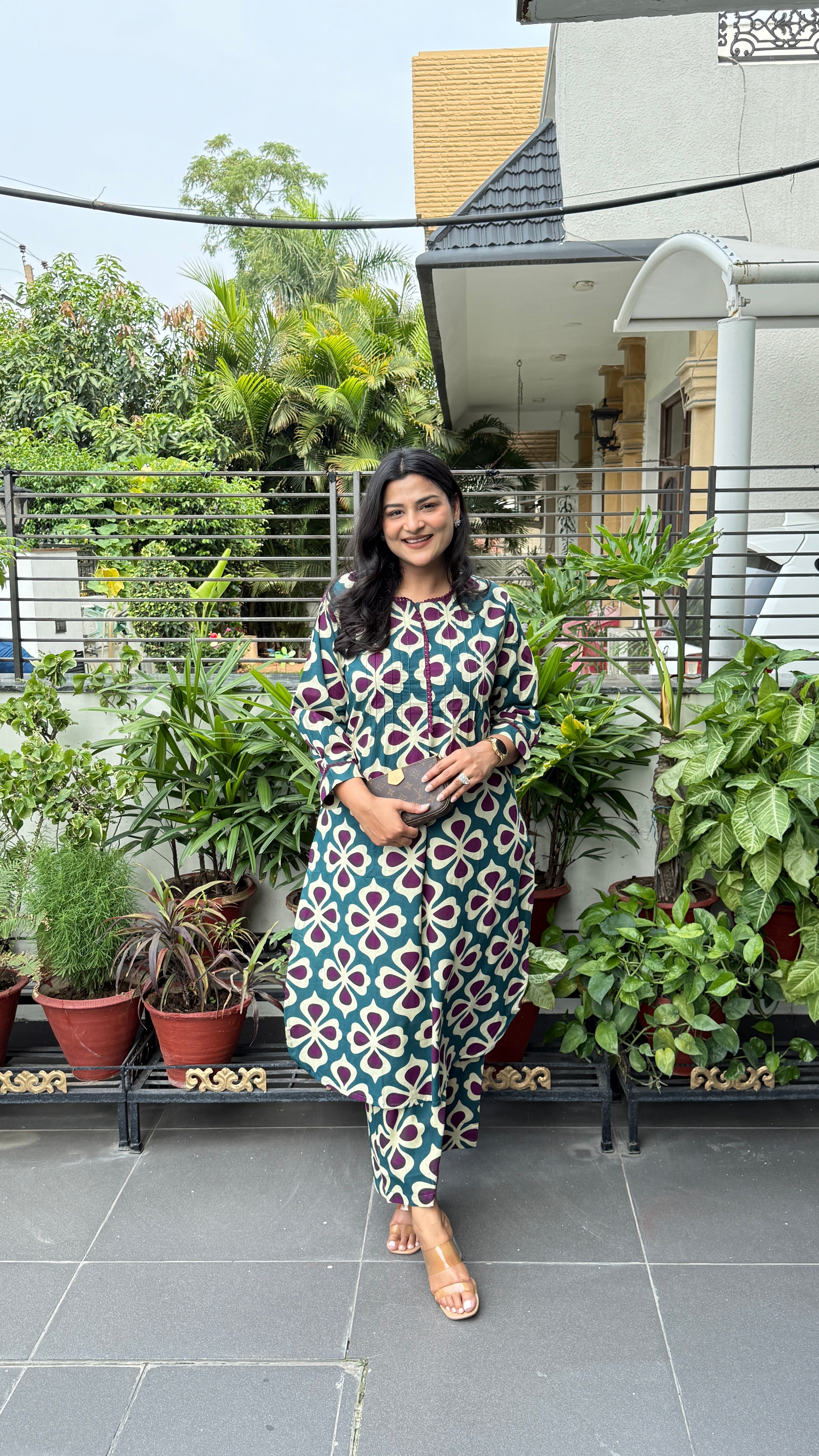 Clamp Turquoise Kurta Pants