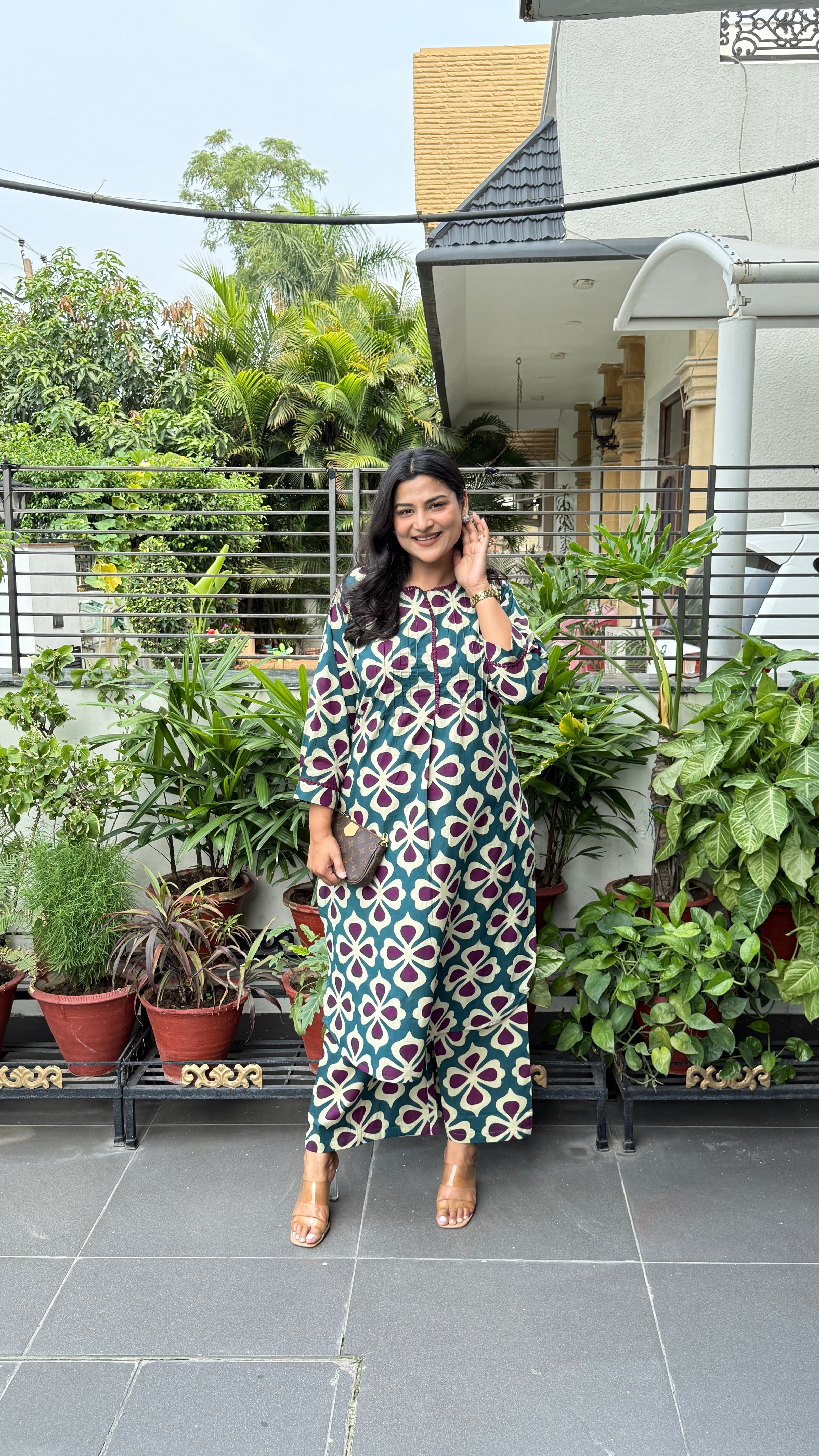 Clamp Turquoise Kurta Pants