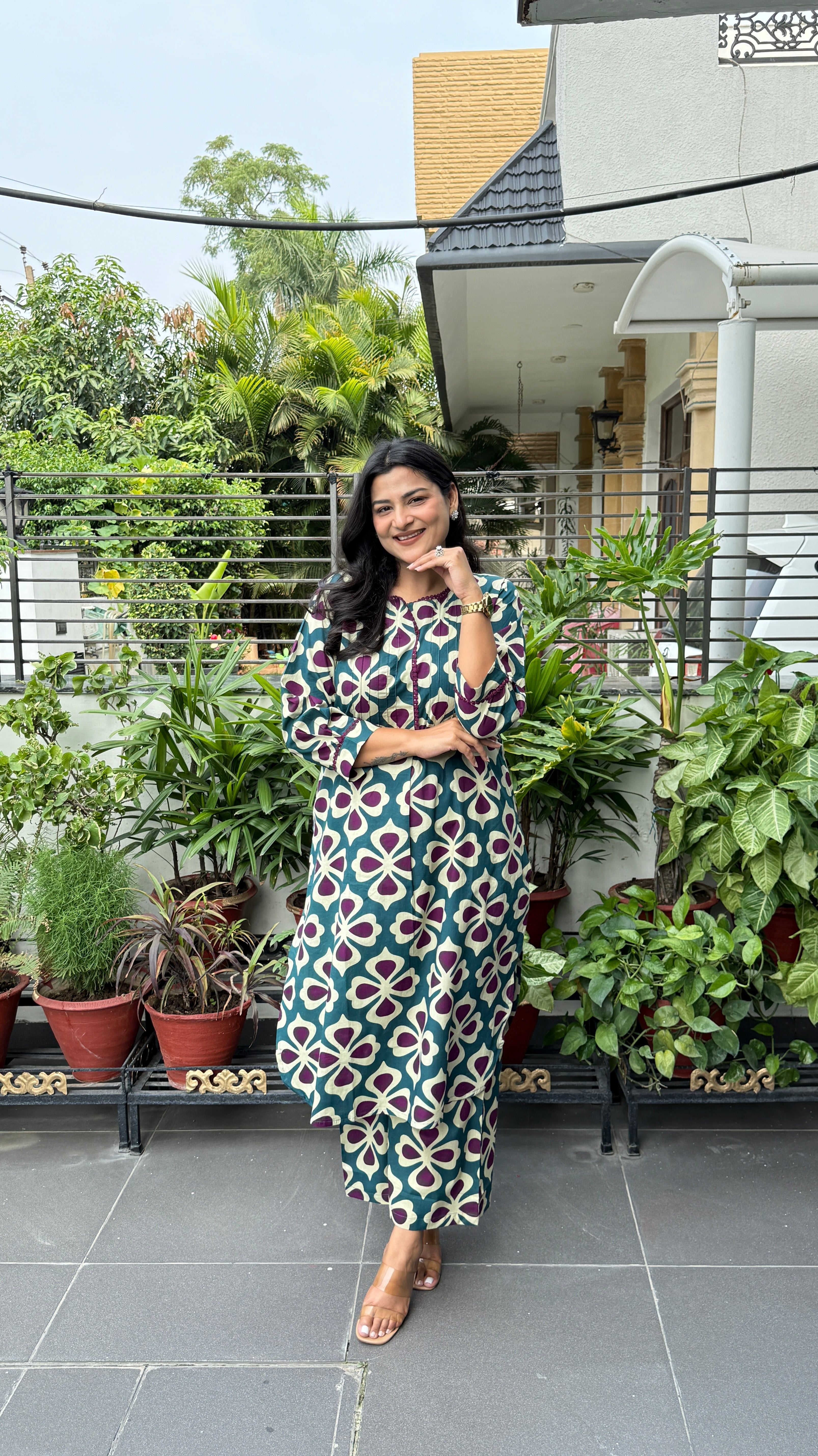 Clamp Turquoise Kurta Pants