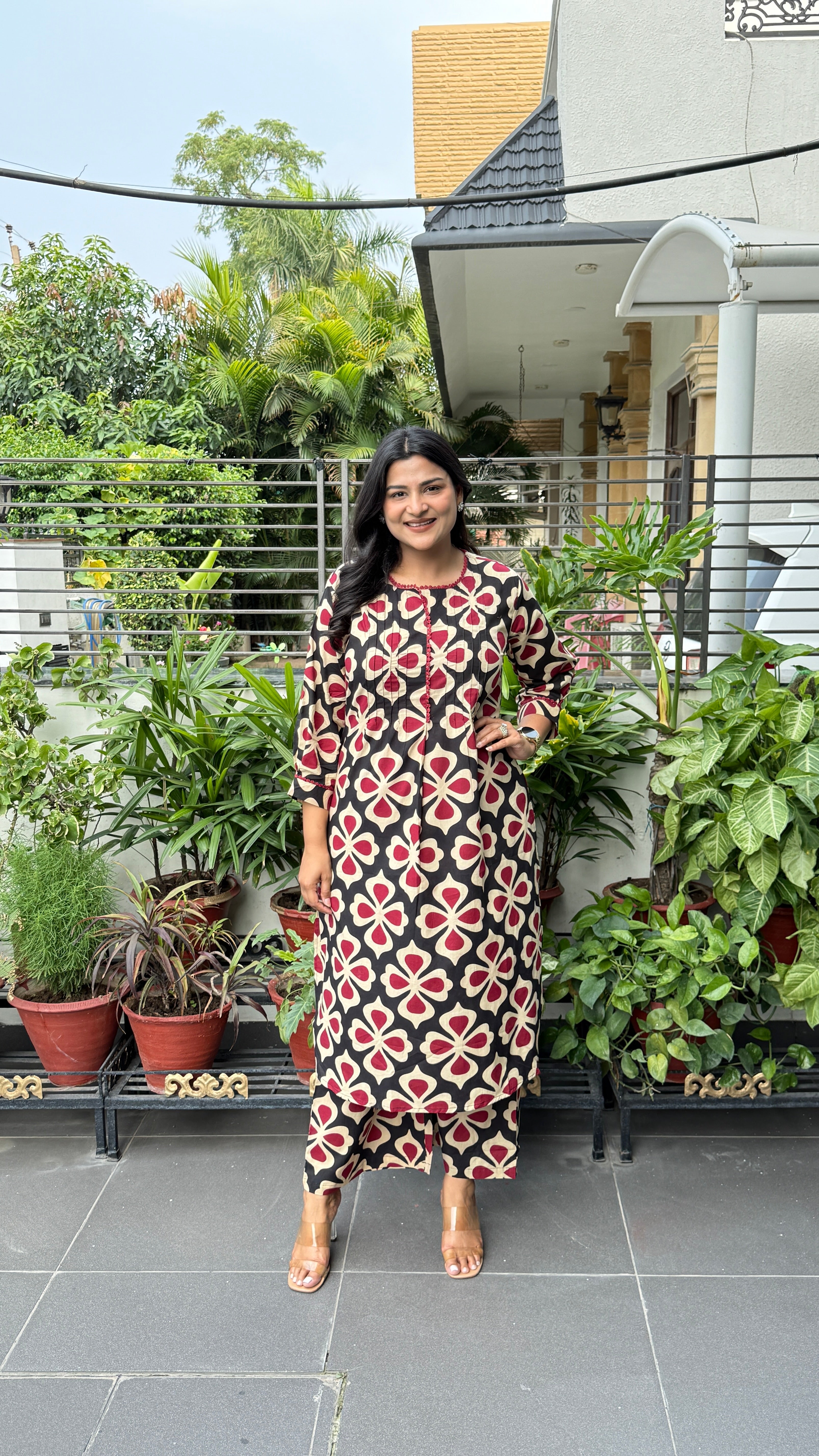 Clamp Black Kurta Pants