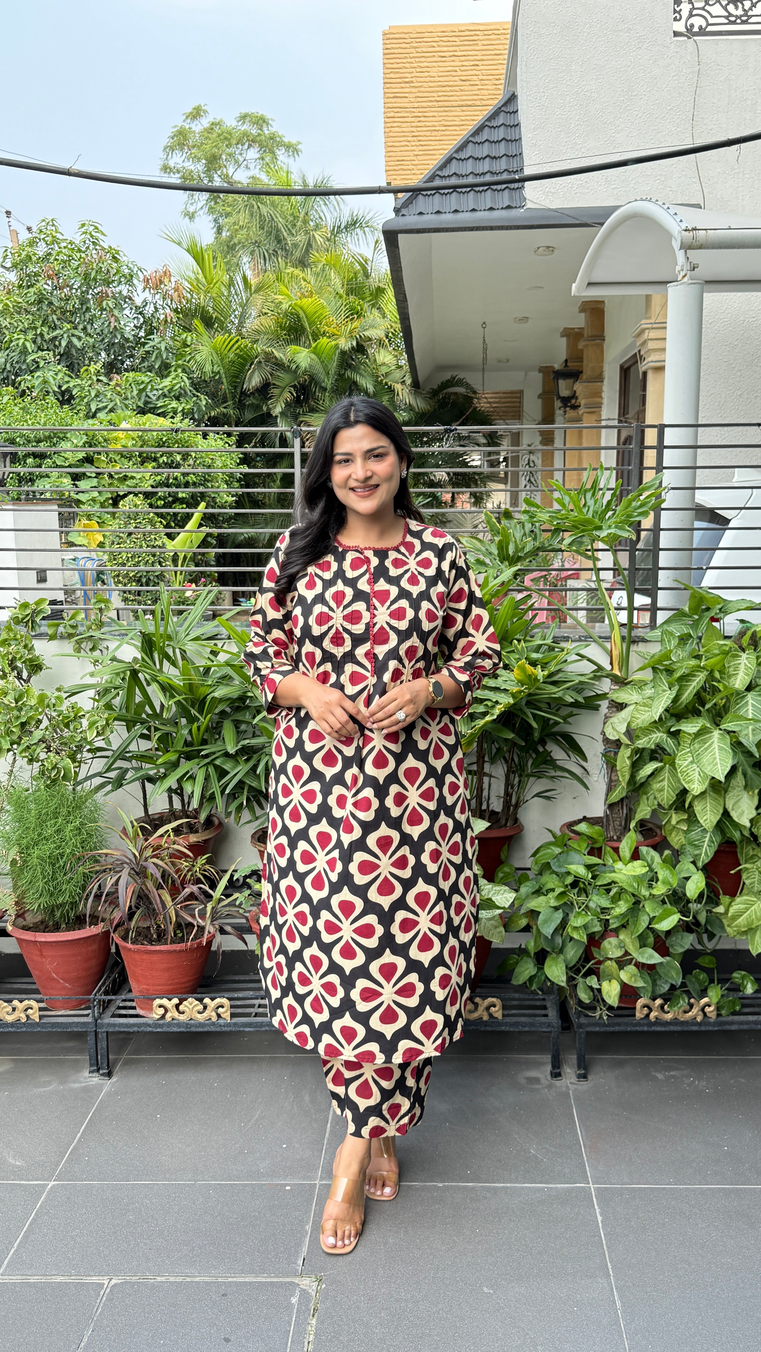 Clamp Black Kurta Pants