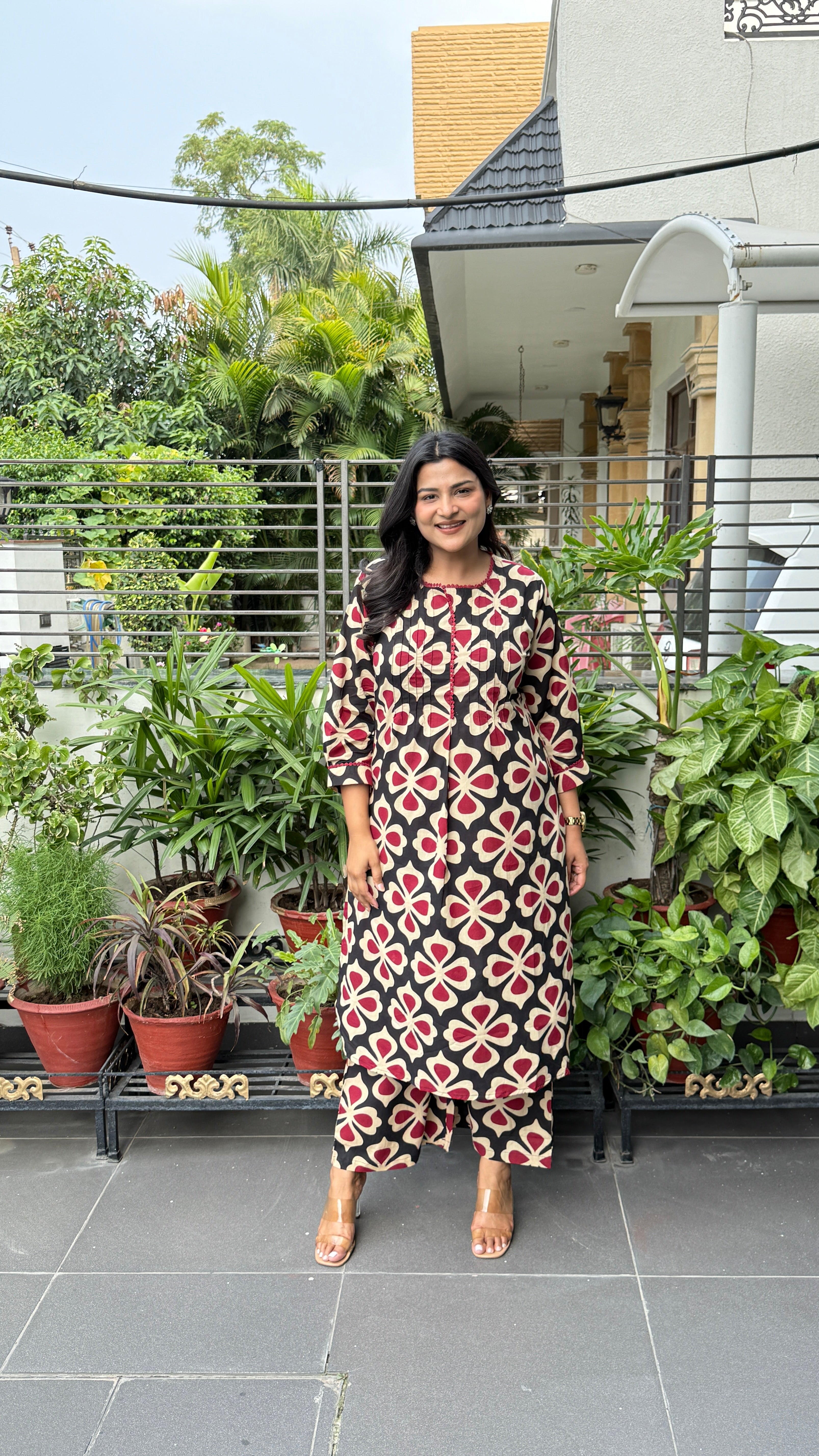 Clamp Black Kurta Pants