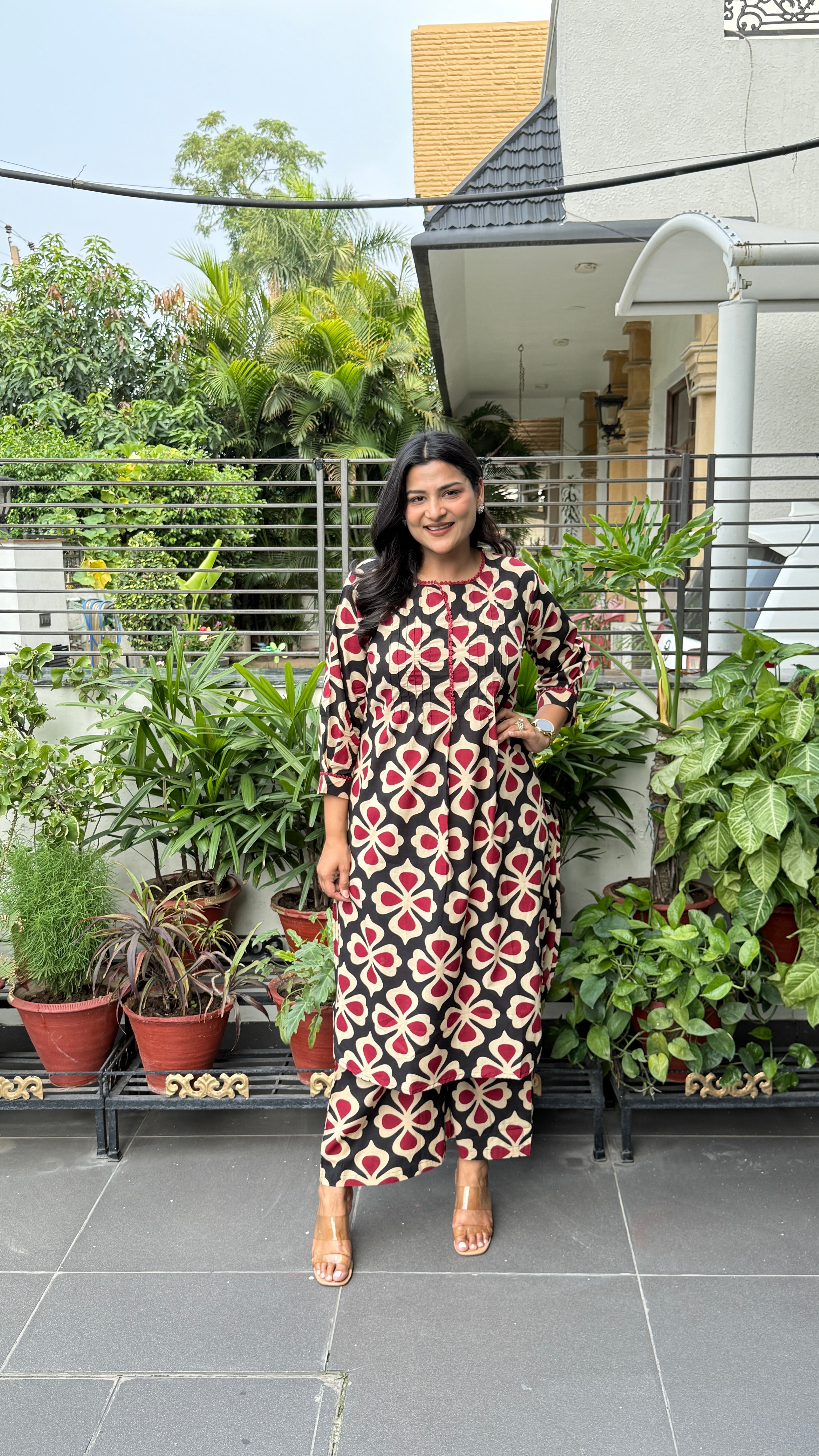 Clamp Black Kurta Pants