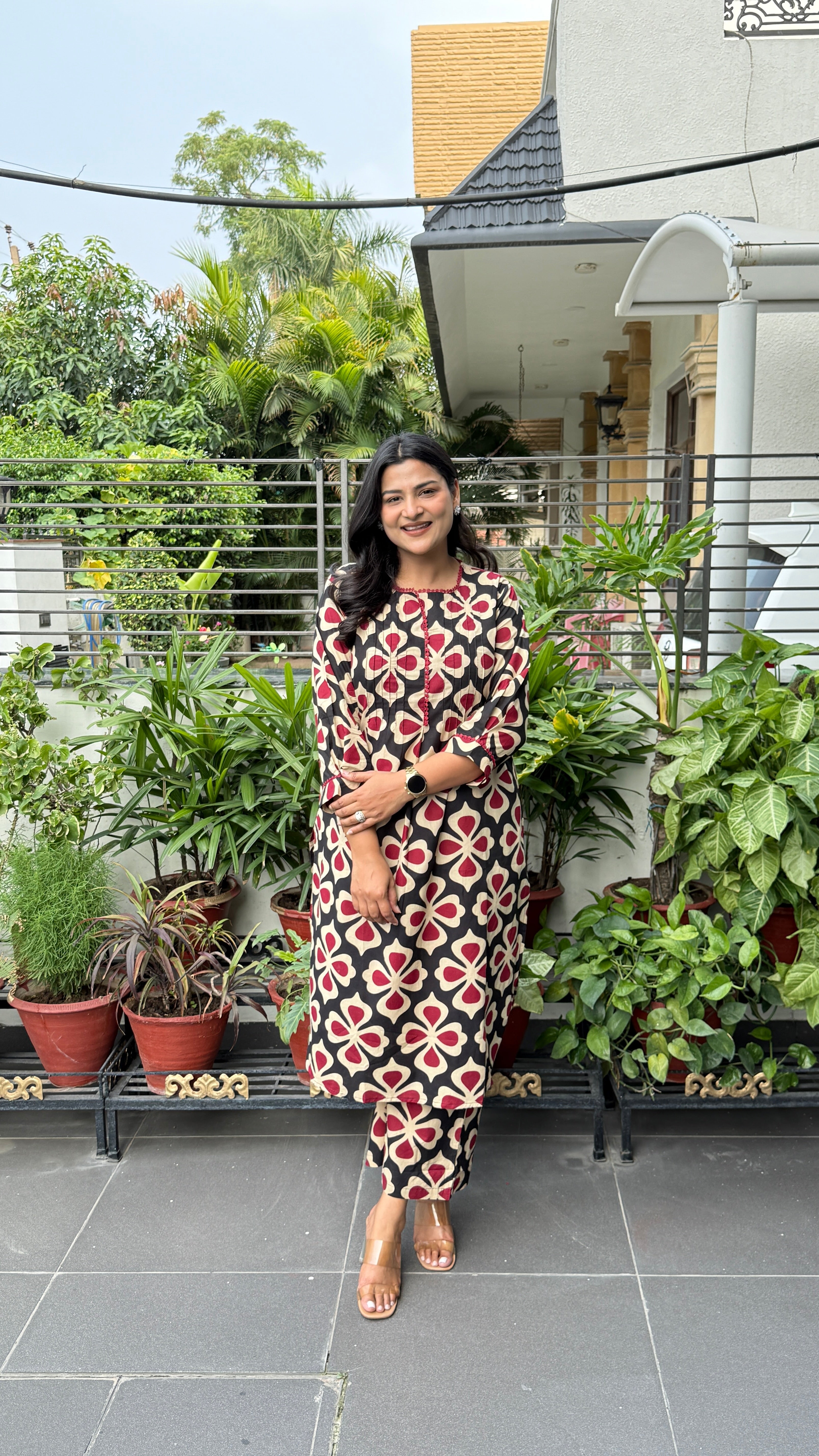 Clamp Black Kurta Pants