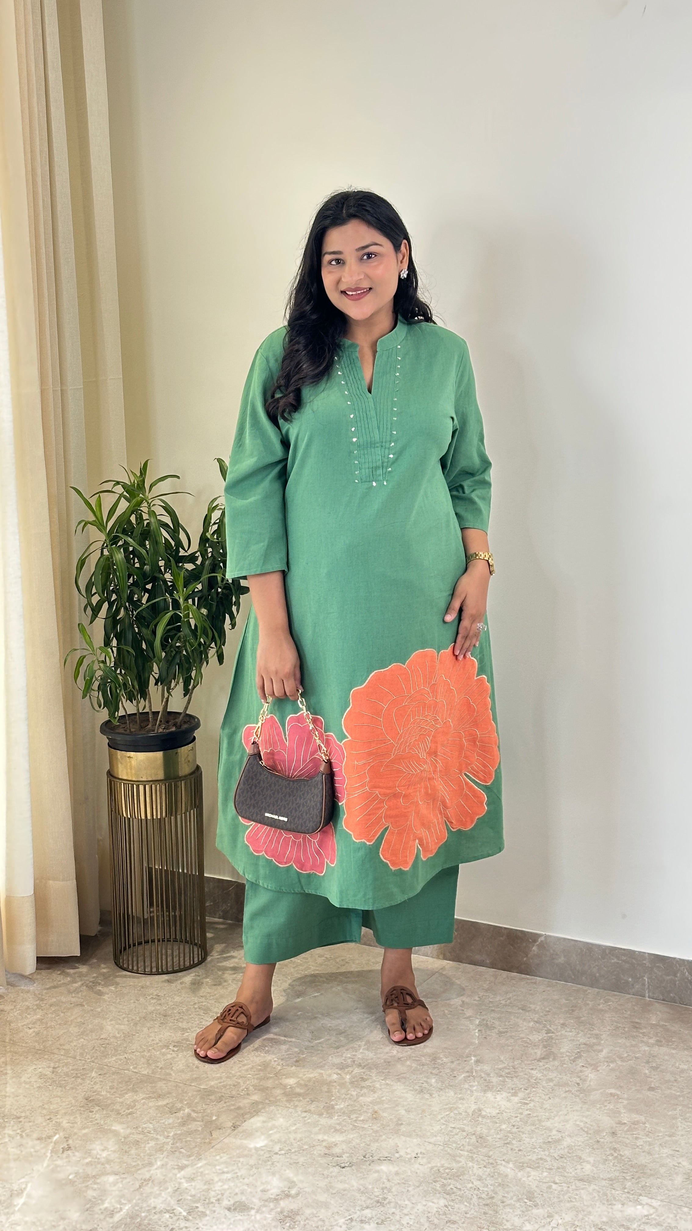 Olivia Green Kurta Pants