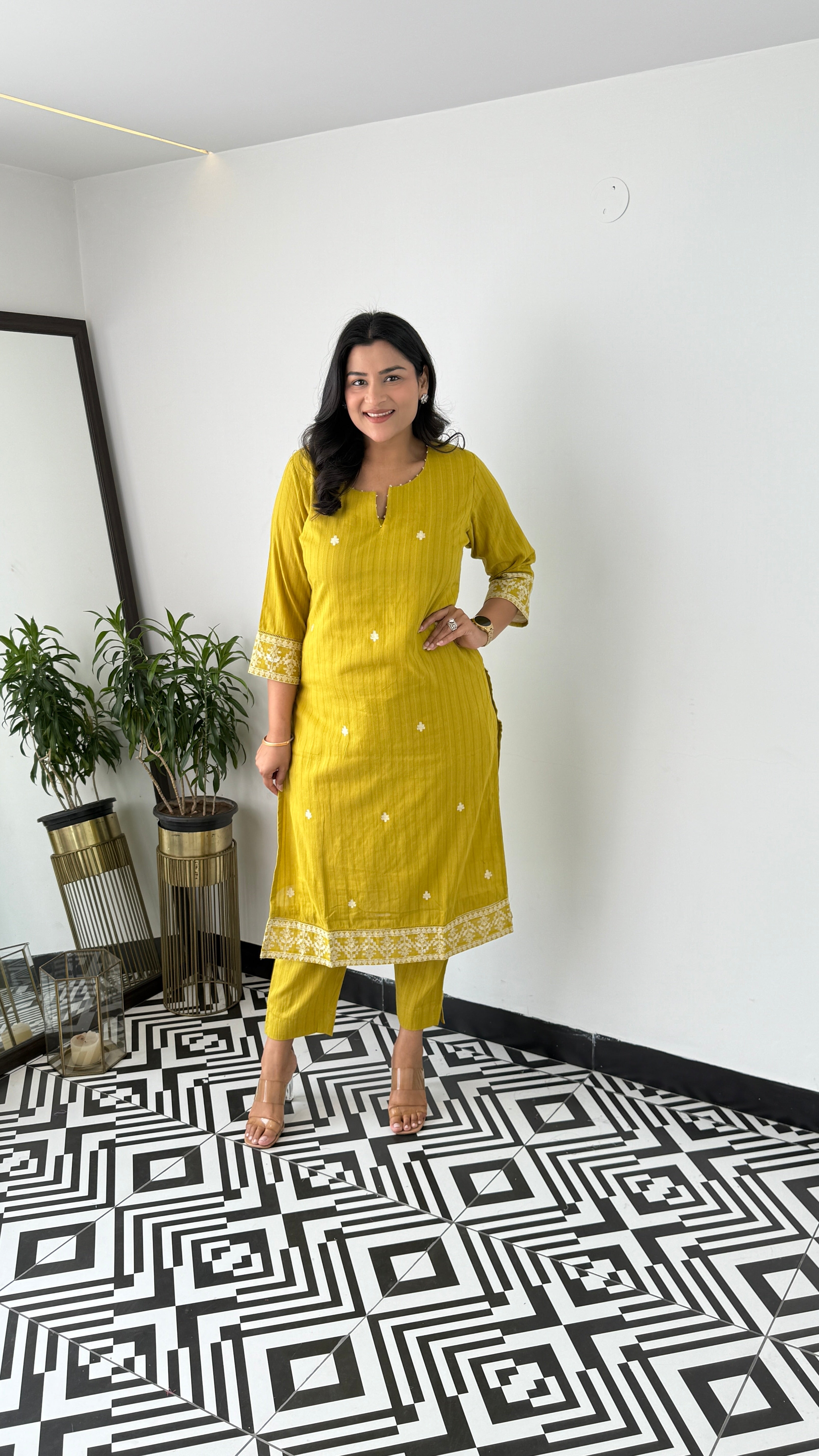 Green Plus Kurta Pants