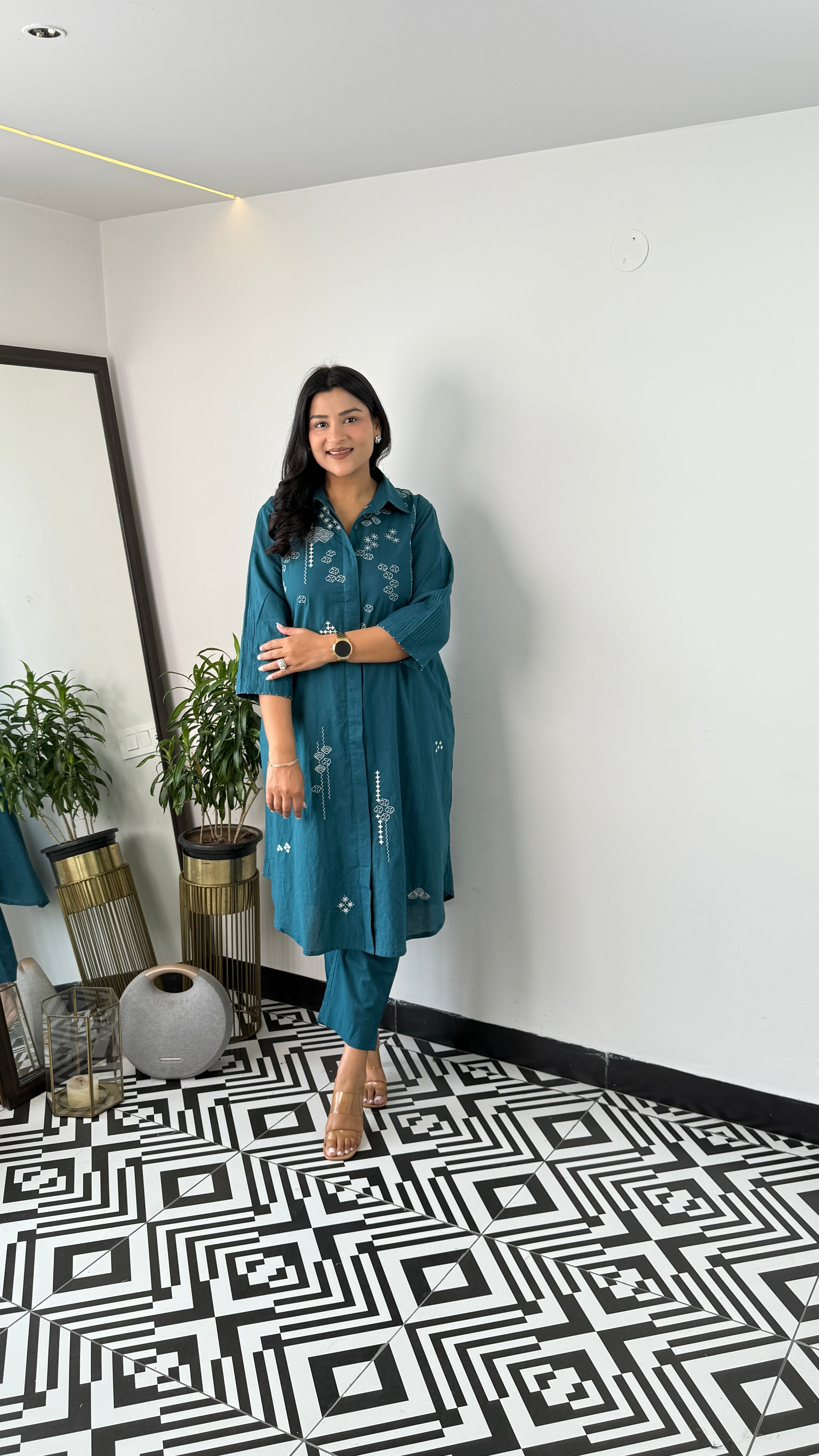Mariyam Teal Kurta Pants