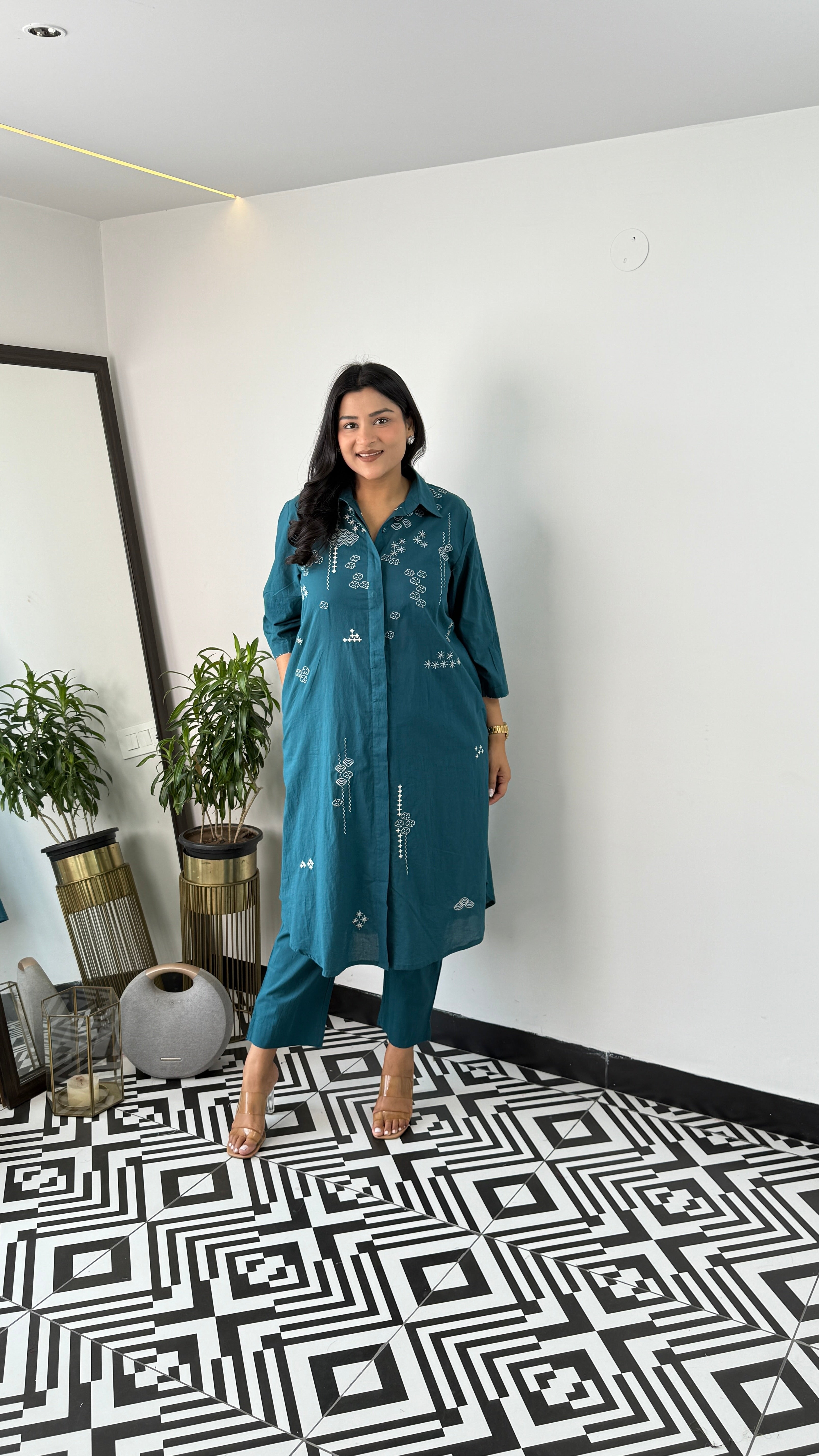Mariyam Teal Kurta Pants