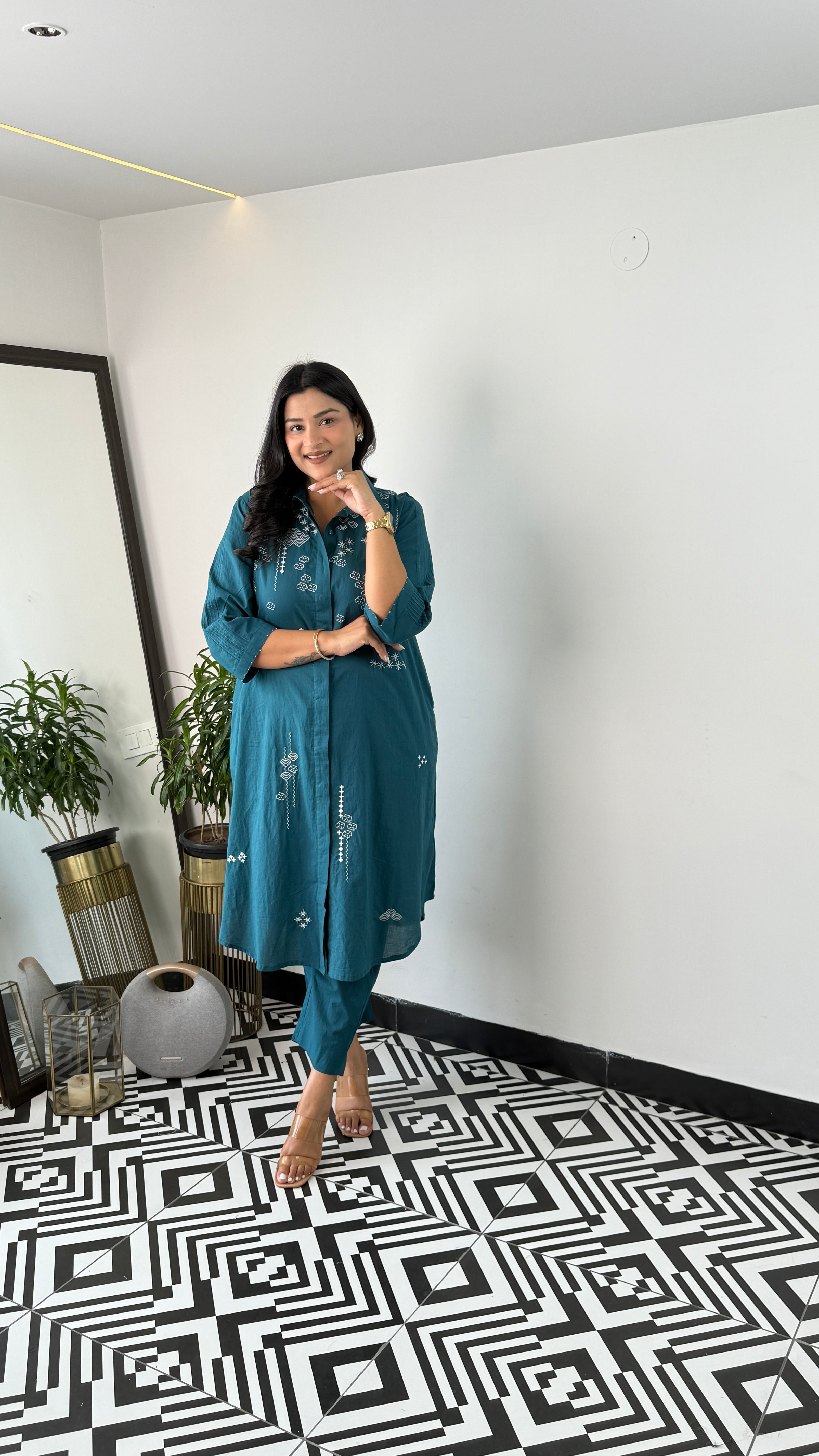 Mariyam Teal Kurta Pants