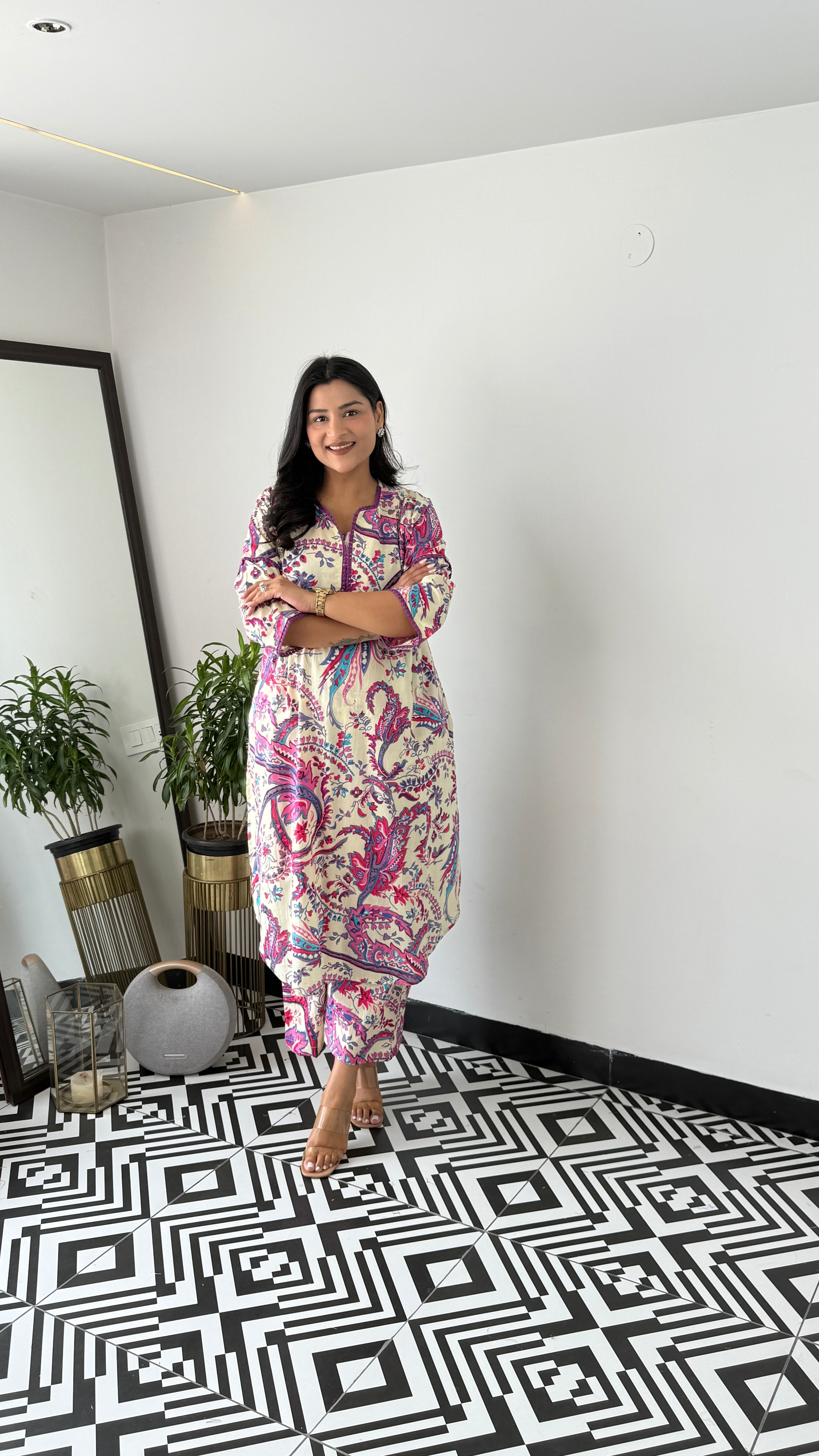 Purple Orient Kurta Pants