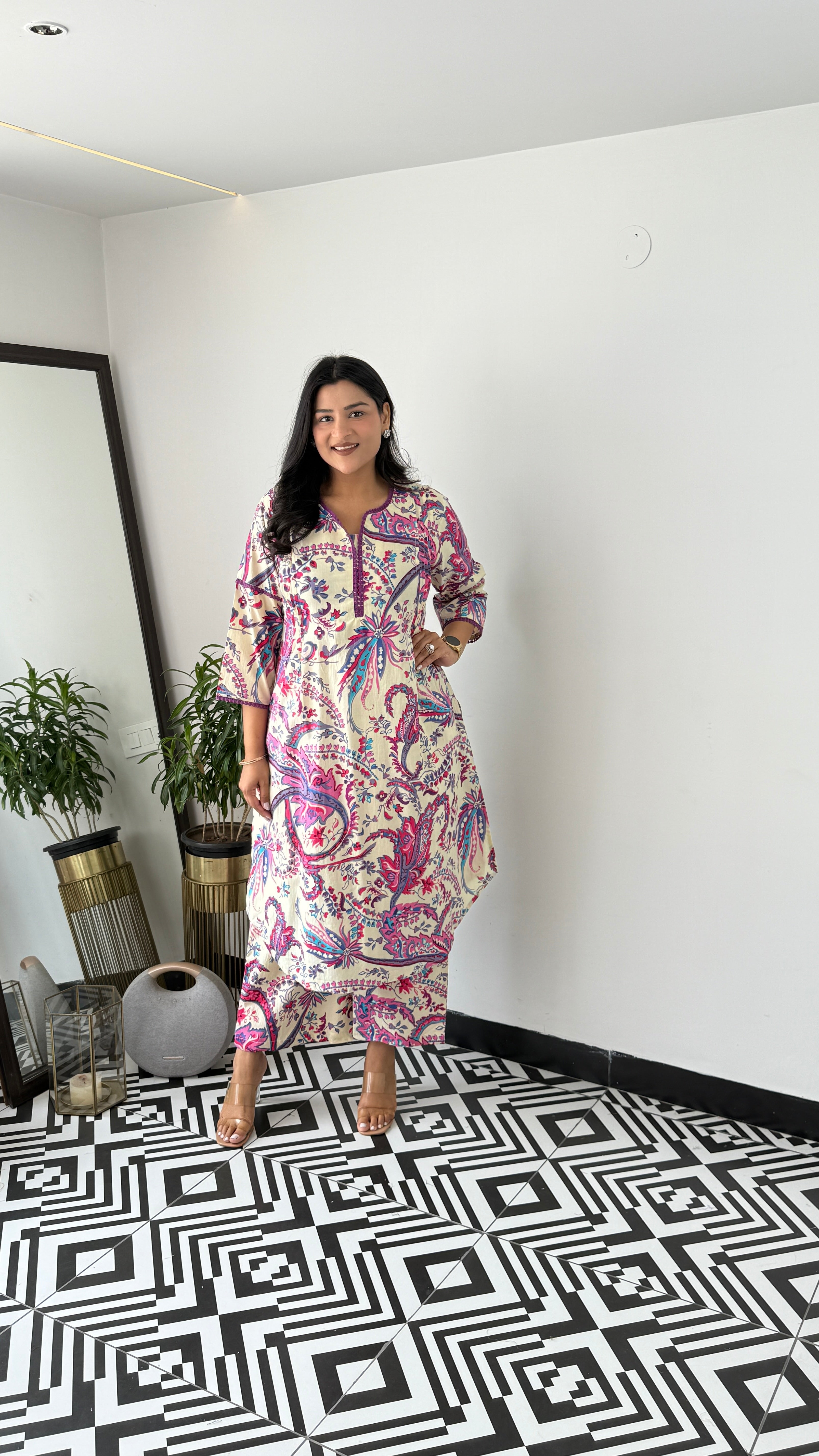 Purple Orient Kurta Pants