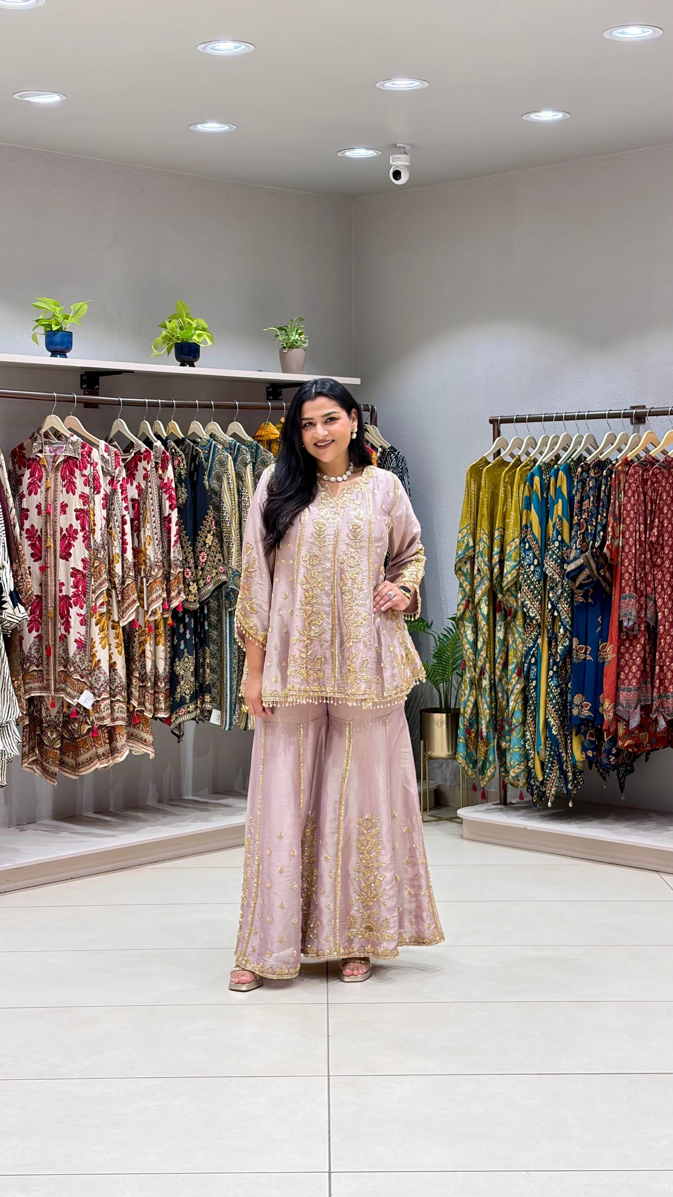 Pure Tissue Handwork Peplum Gerara Set shrisa.in