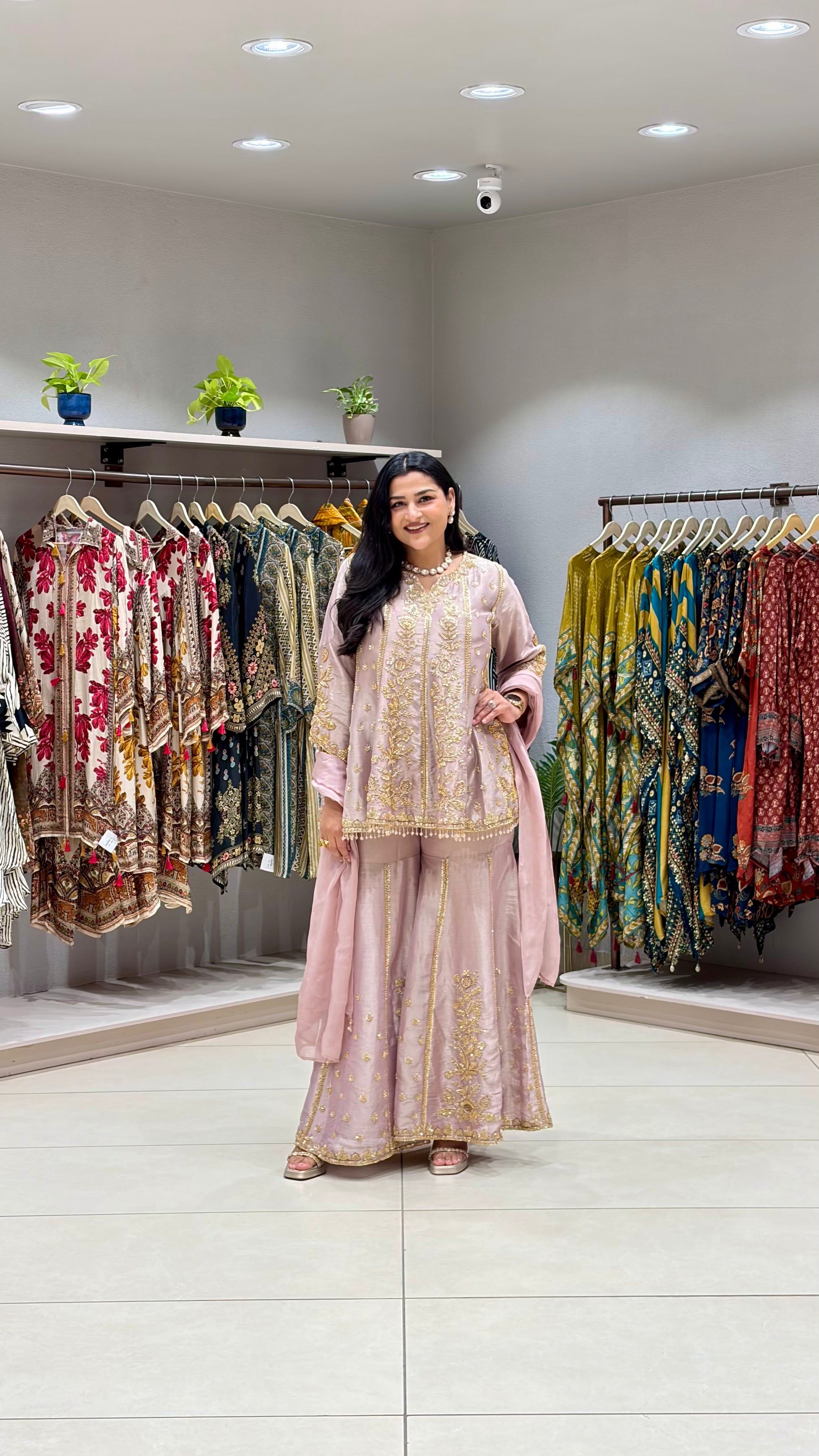 Pure Tissue Handwork Peplum Gerara Set shrisa.in