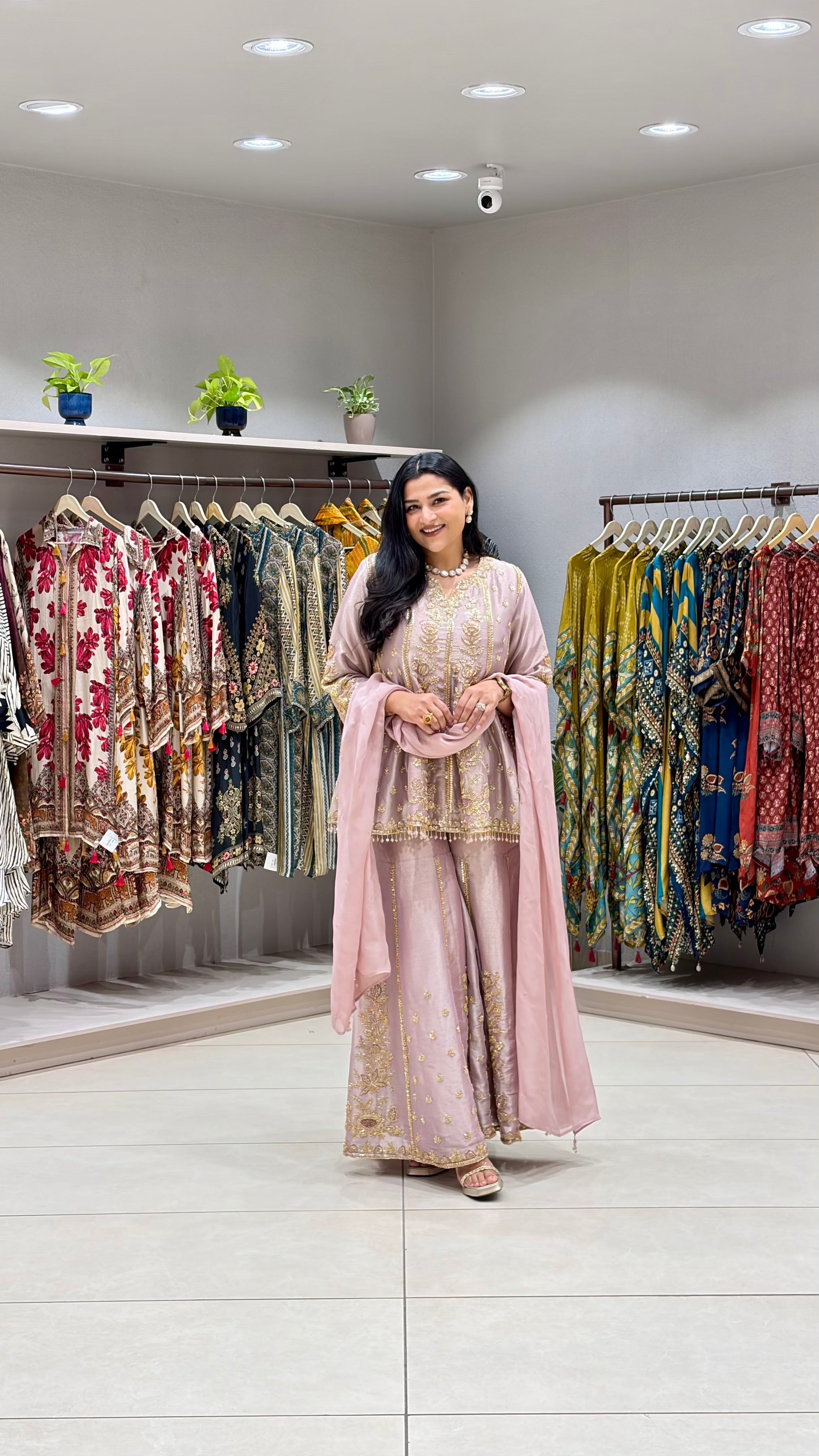 Pure Tissue Handwork Peplum Gerara Set shrisa.in