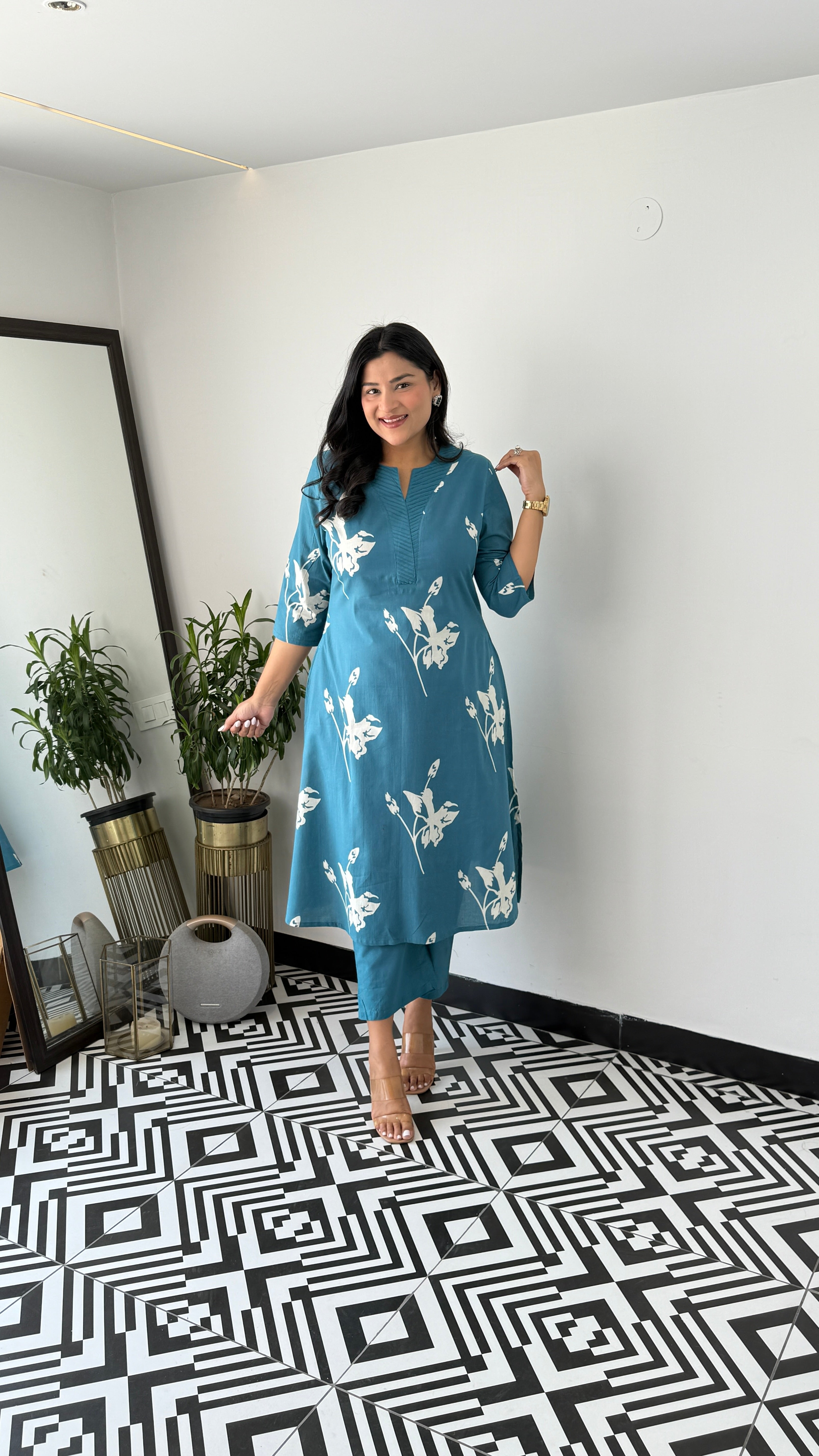 Daffodil Blue Kurta Pants