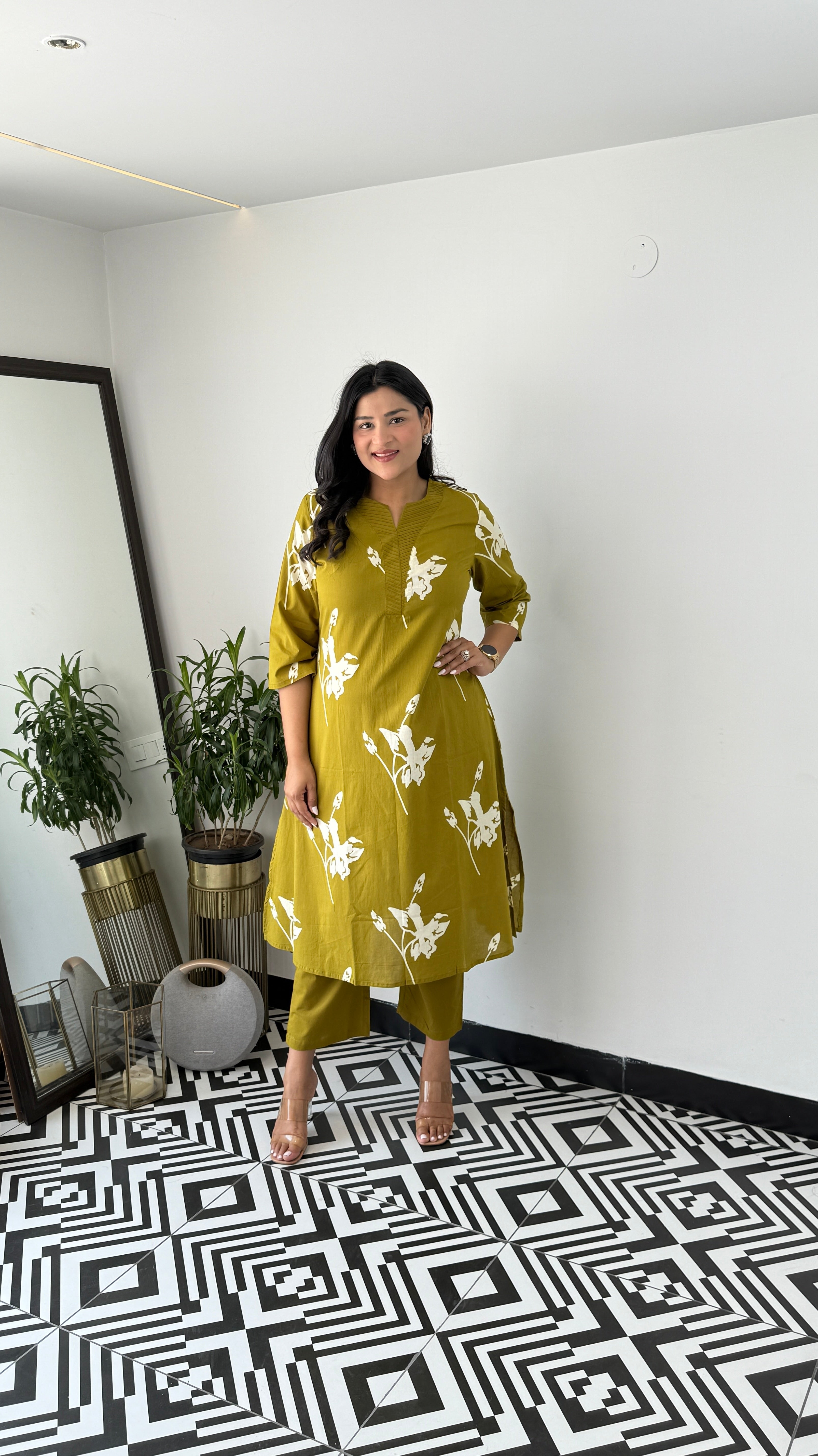 Daffodil Green Kurta Pants