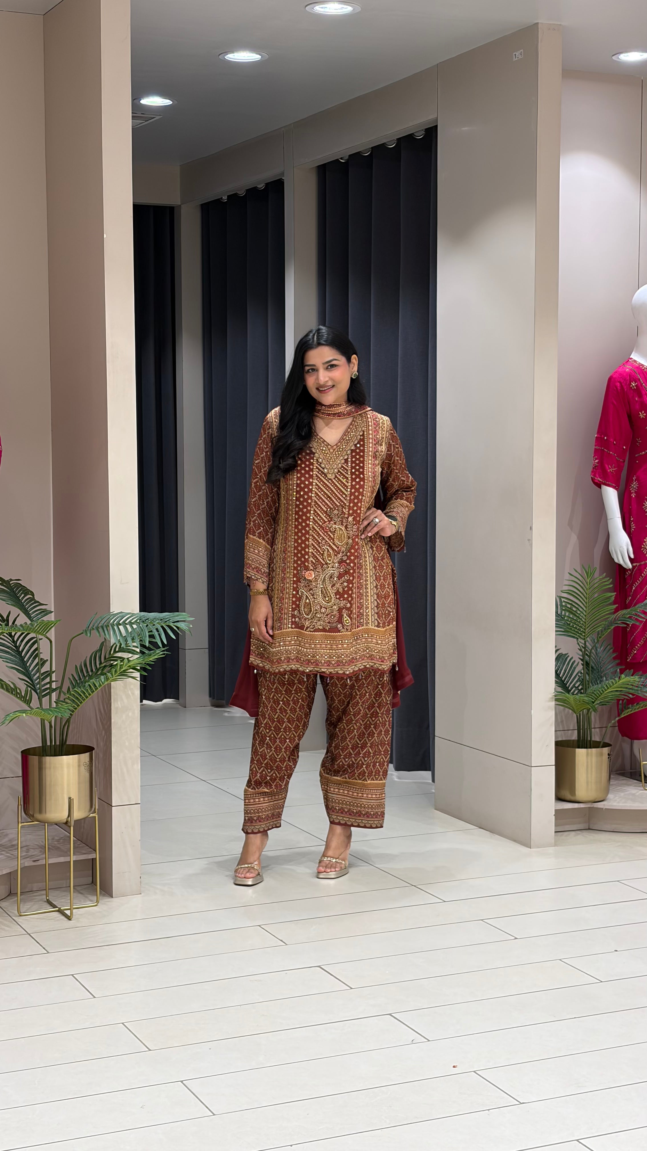 Rust Digital Farshi Set shrisa.in