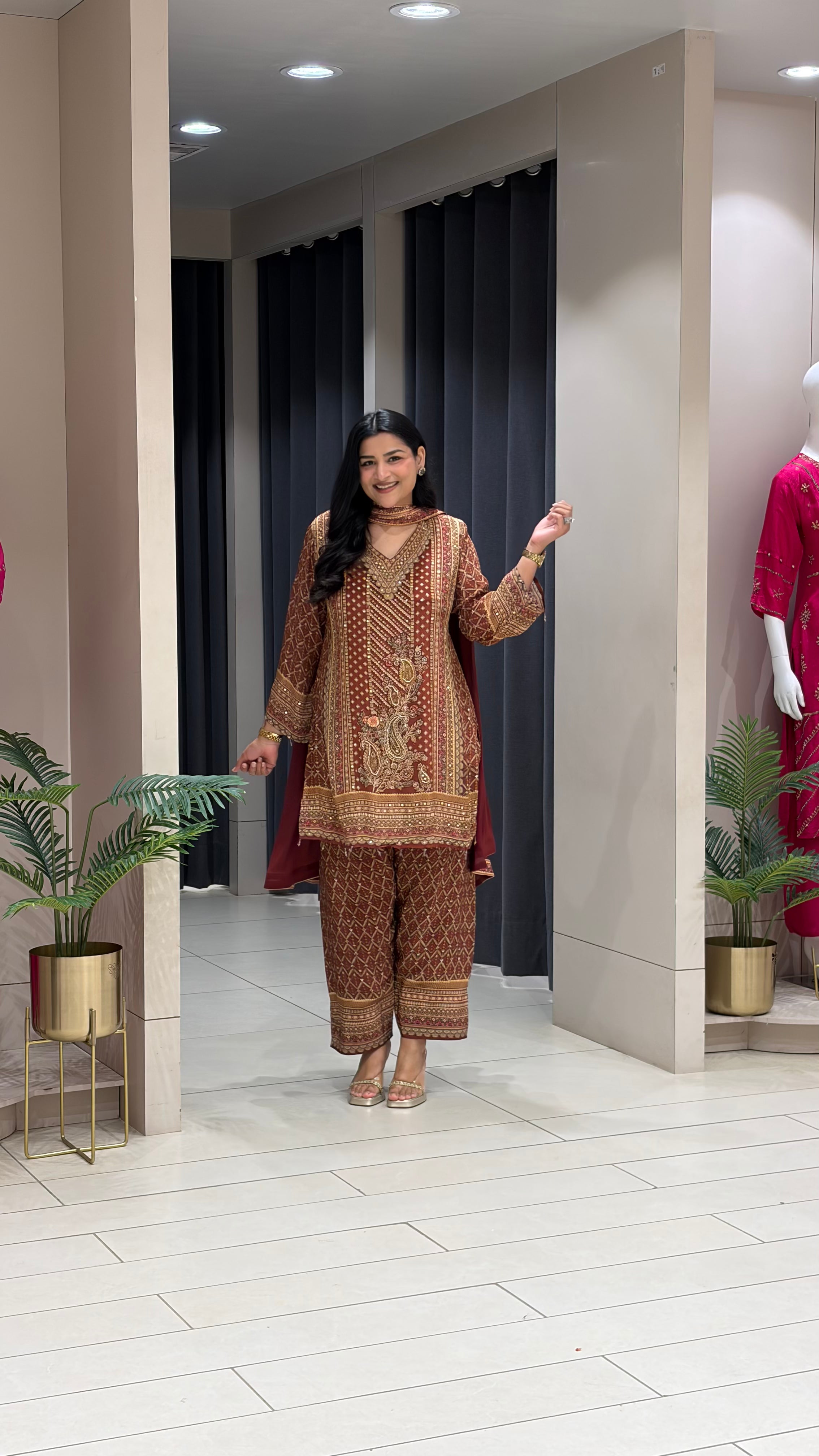 Rust Digital Farshi Set shrisa.in