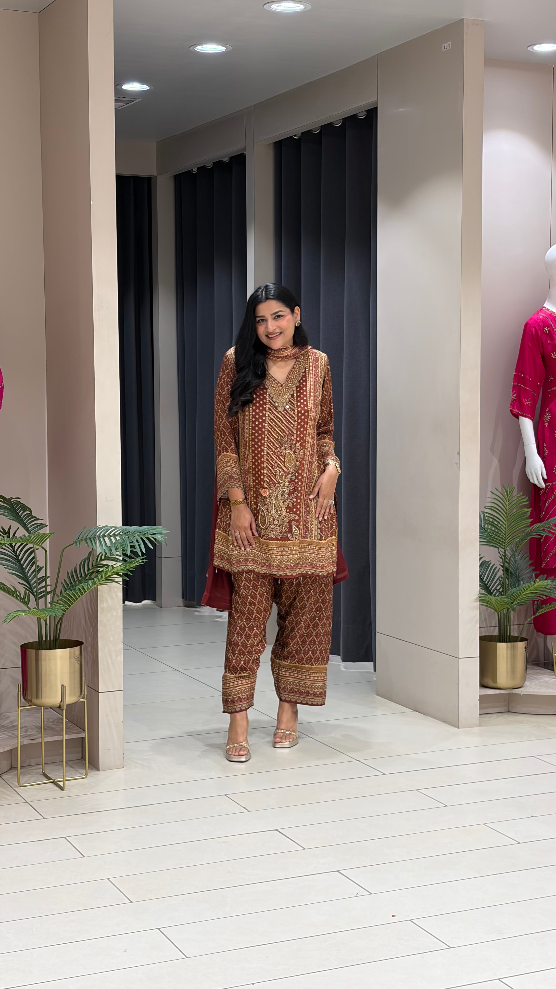Rust Digital Farshi Set shrisa.in