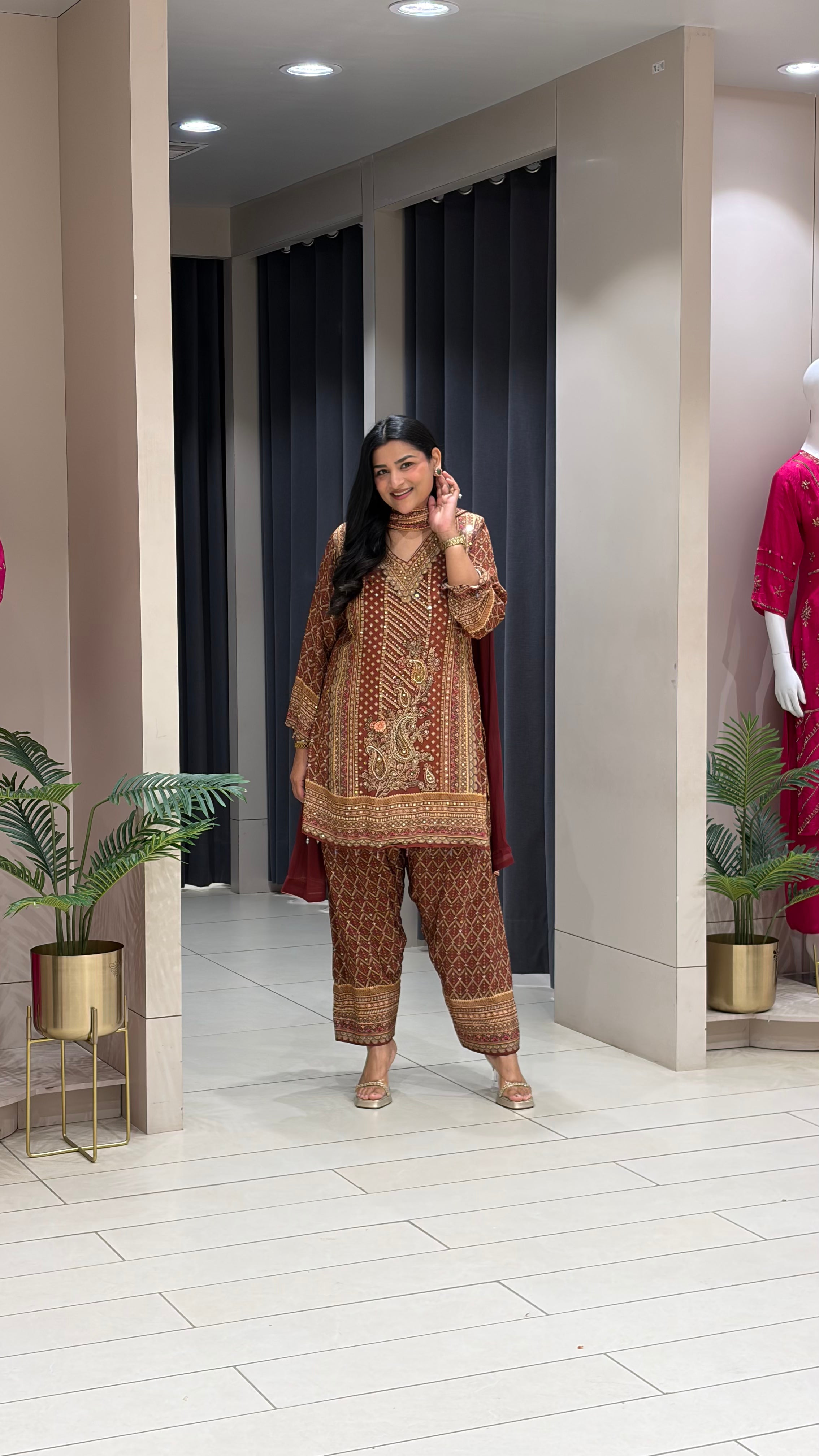 Rust Digital Farshi Set shrisa.in