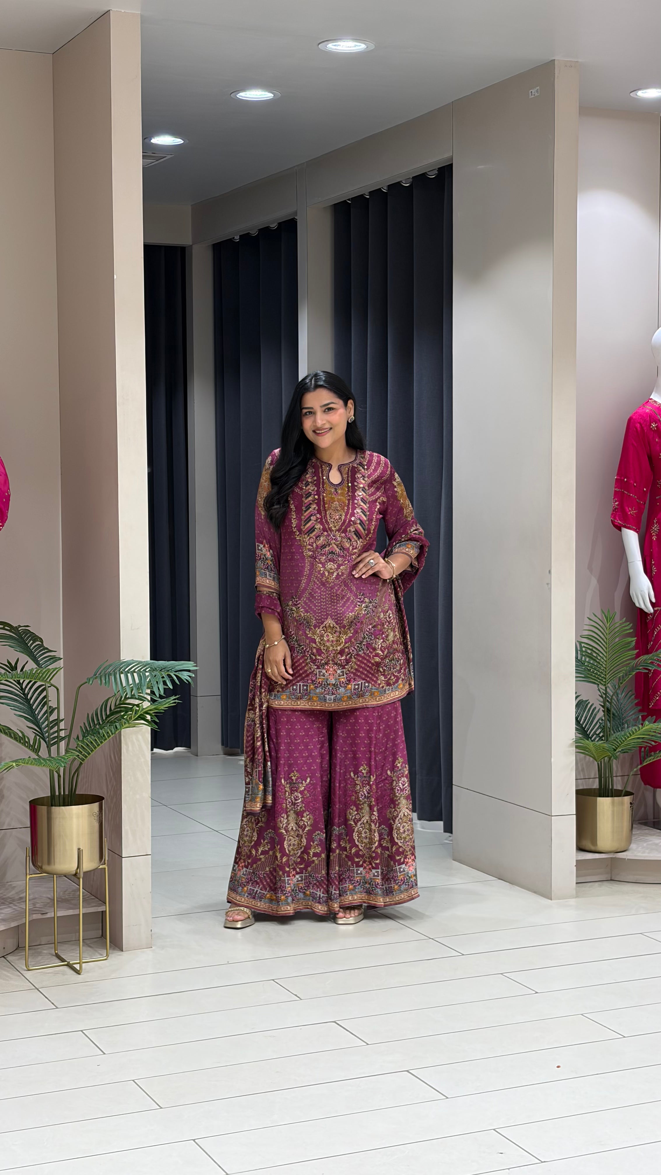 Wine Digital Sharara Set shrisa.in