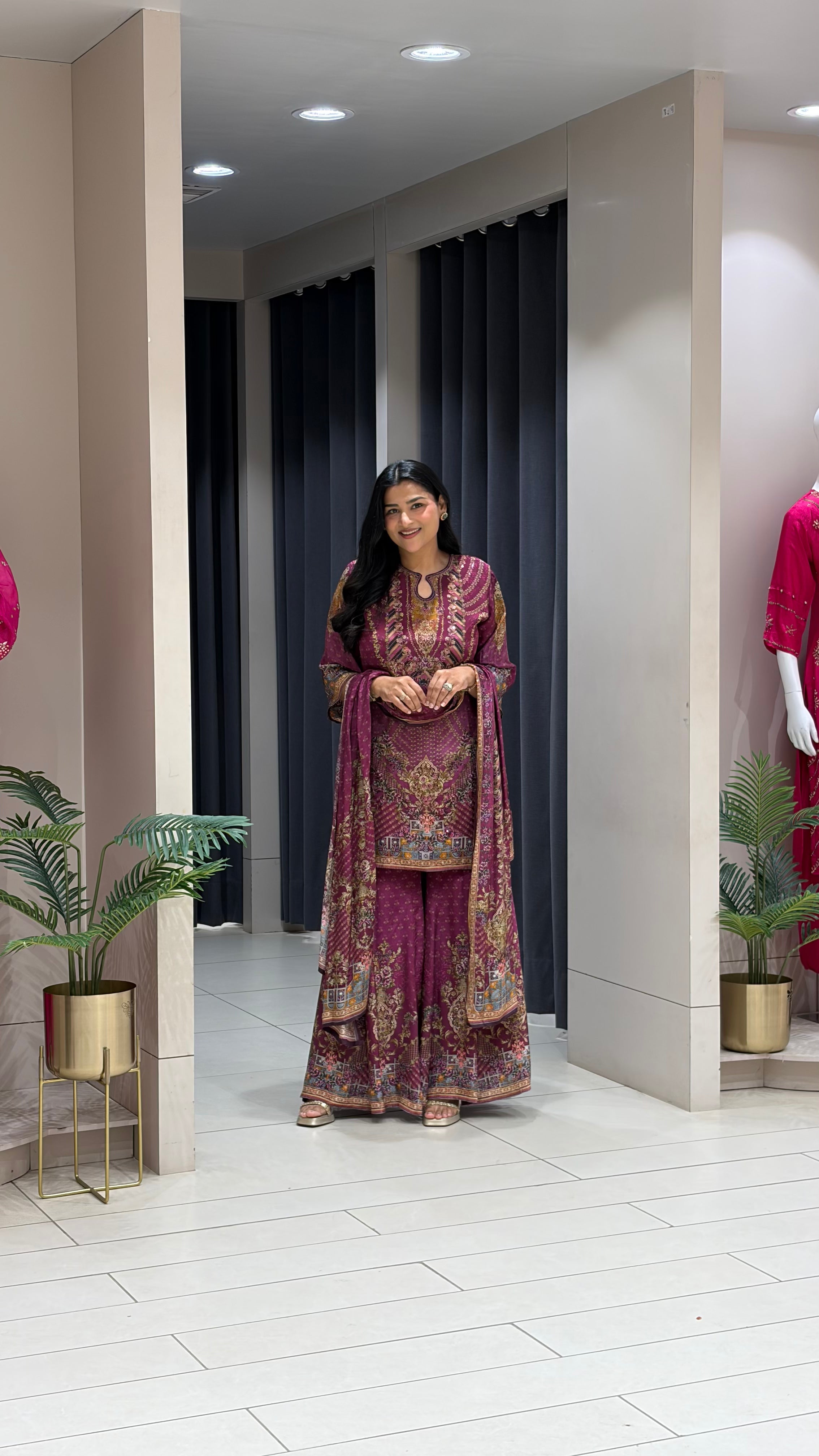 Wine Digital Sharara Set shrisa.in