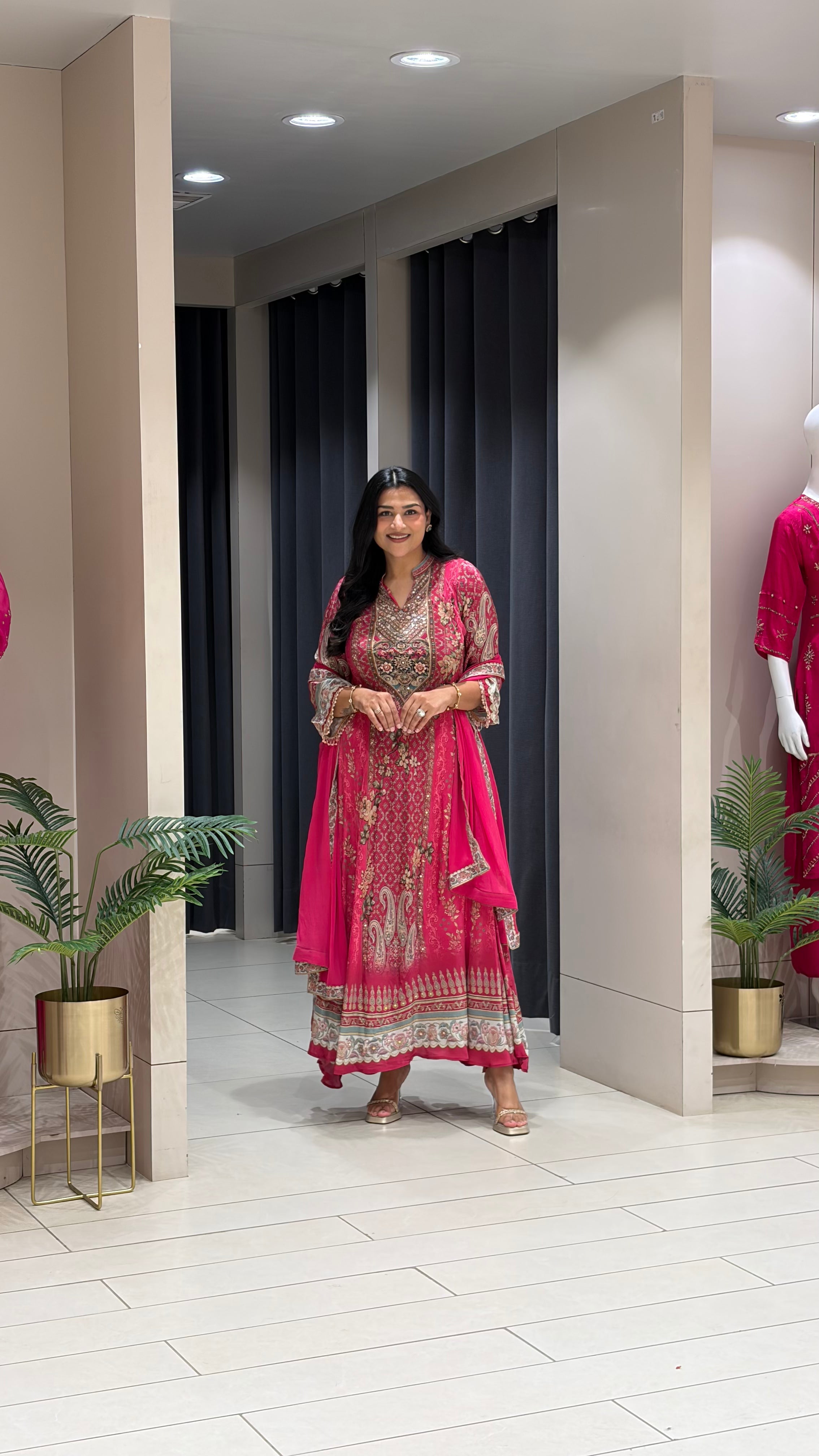 Crepe Digital Print Anarkali shrisa.in