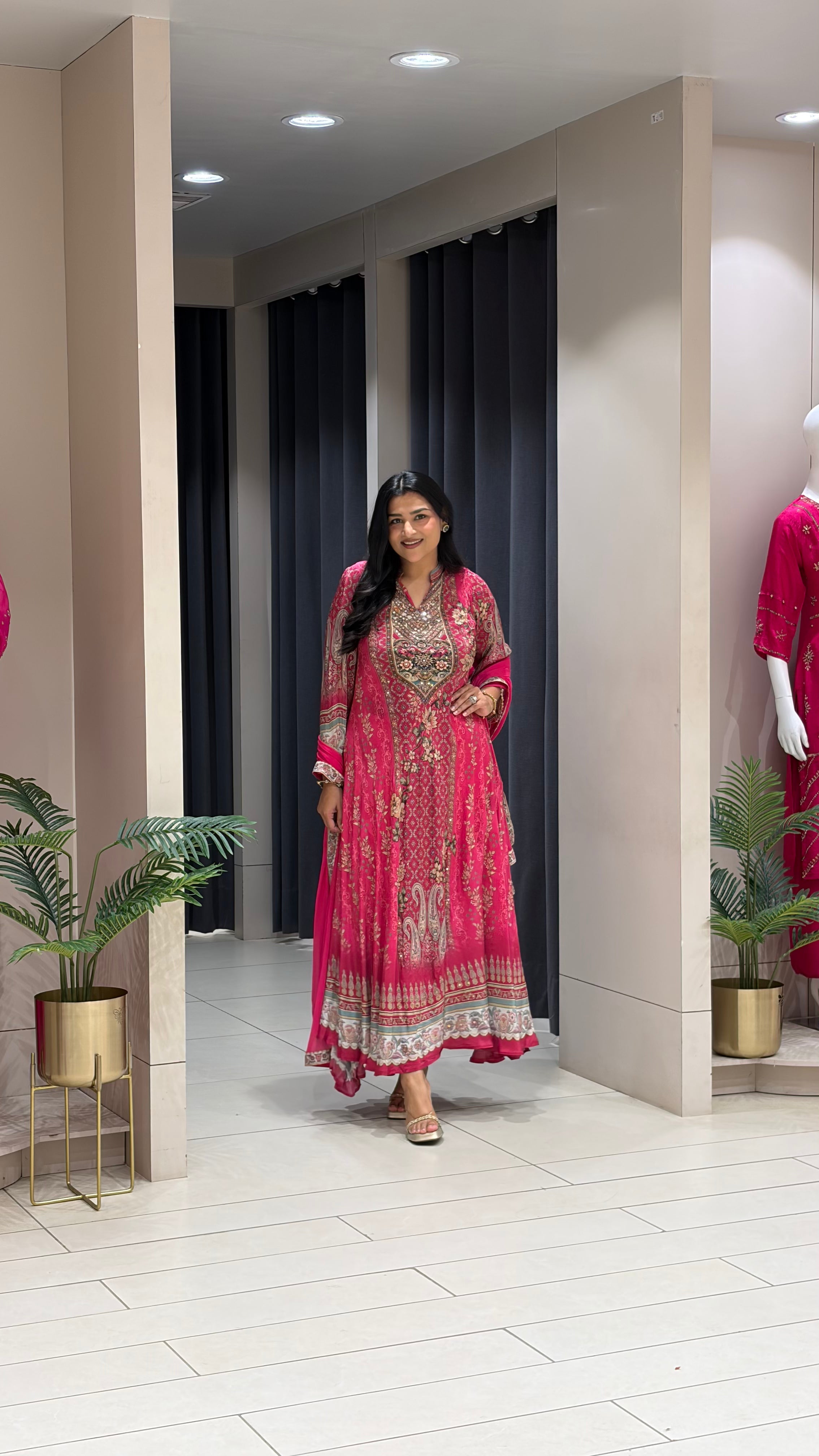 Crepe Digital Print Anarkali shrisa.in