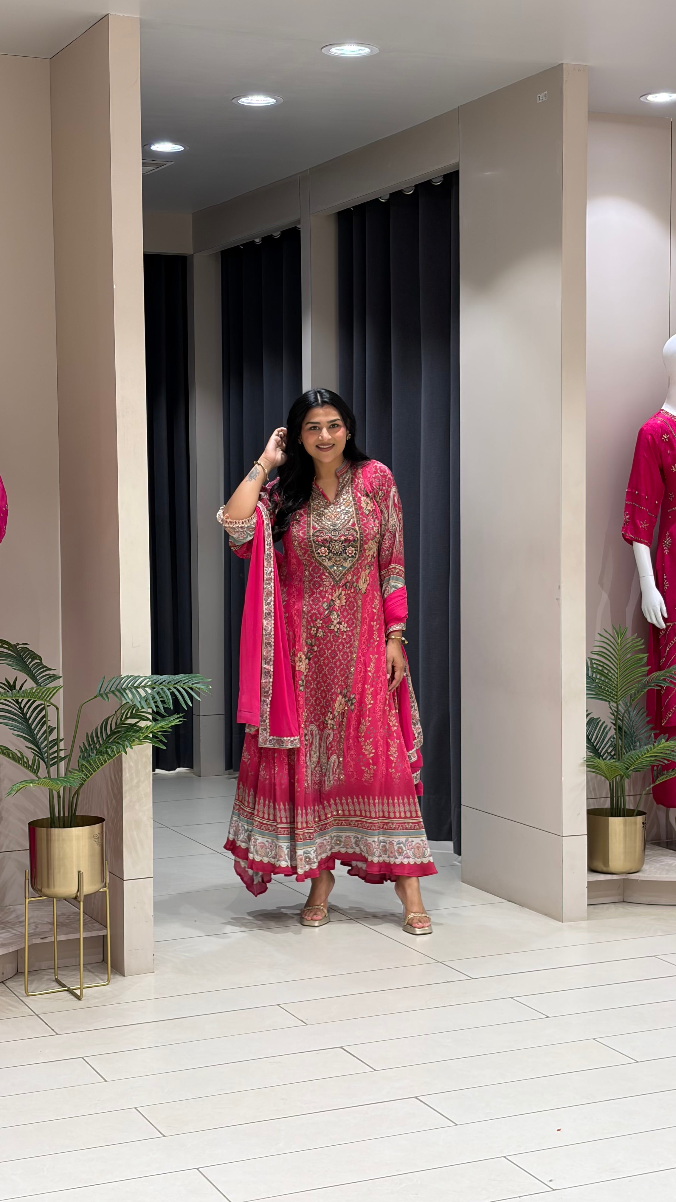 Crepe Digital Print Anarkali shrisa.in