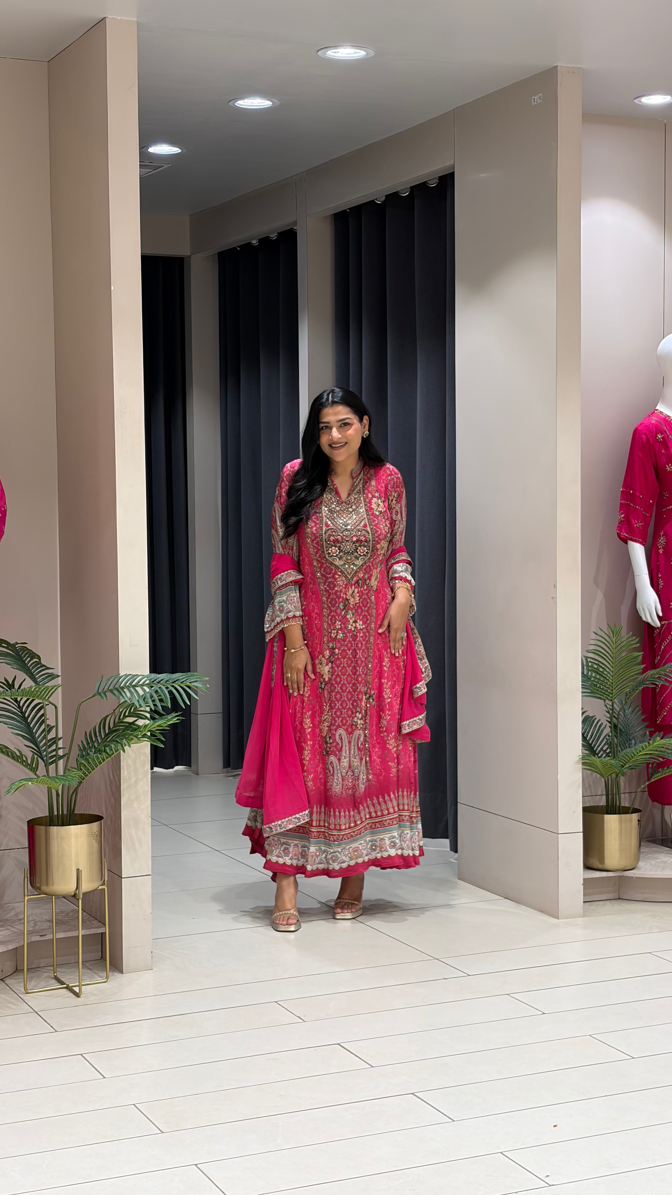 Crepe Digital Print Anarkali shrisa.in