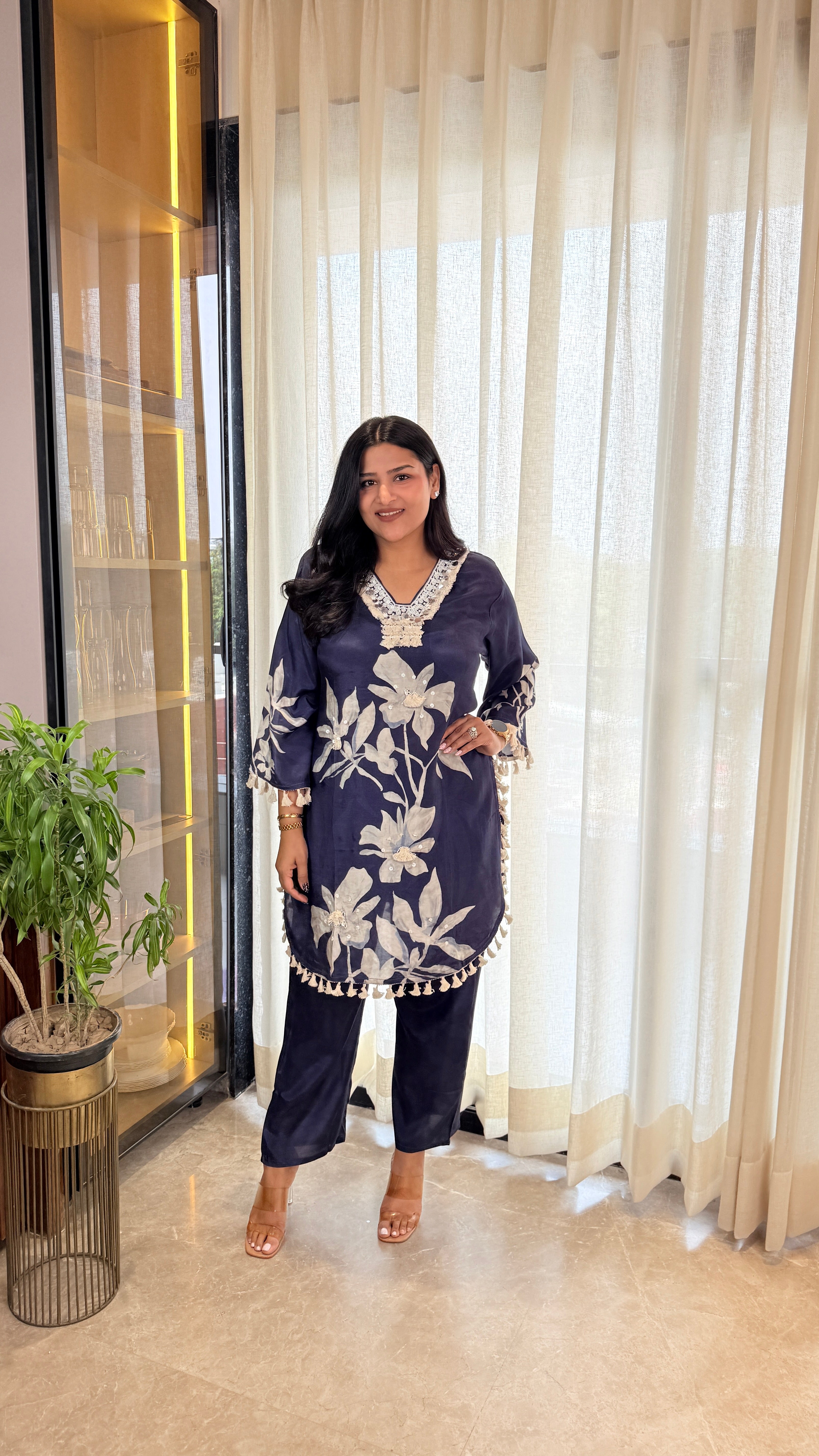 Blue Tulip Pom Pom Cord Set shrisa.in