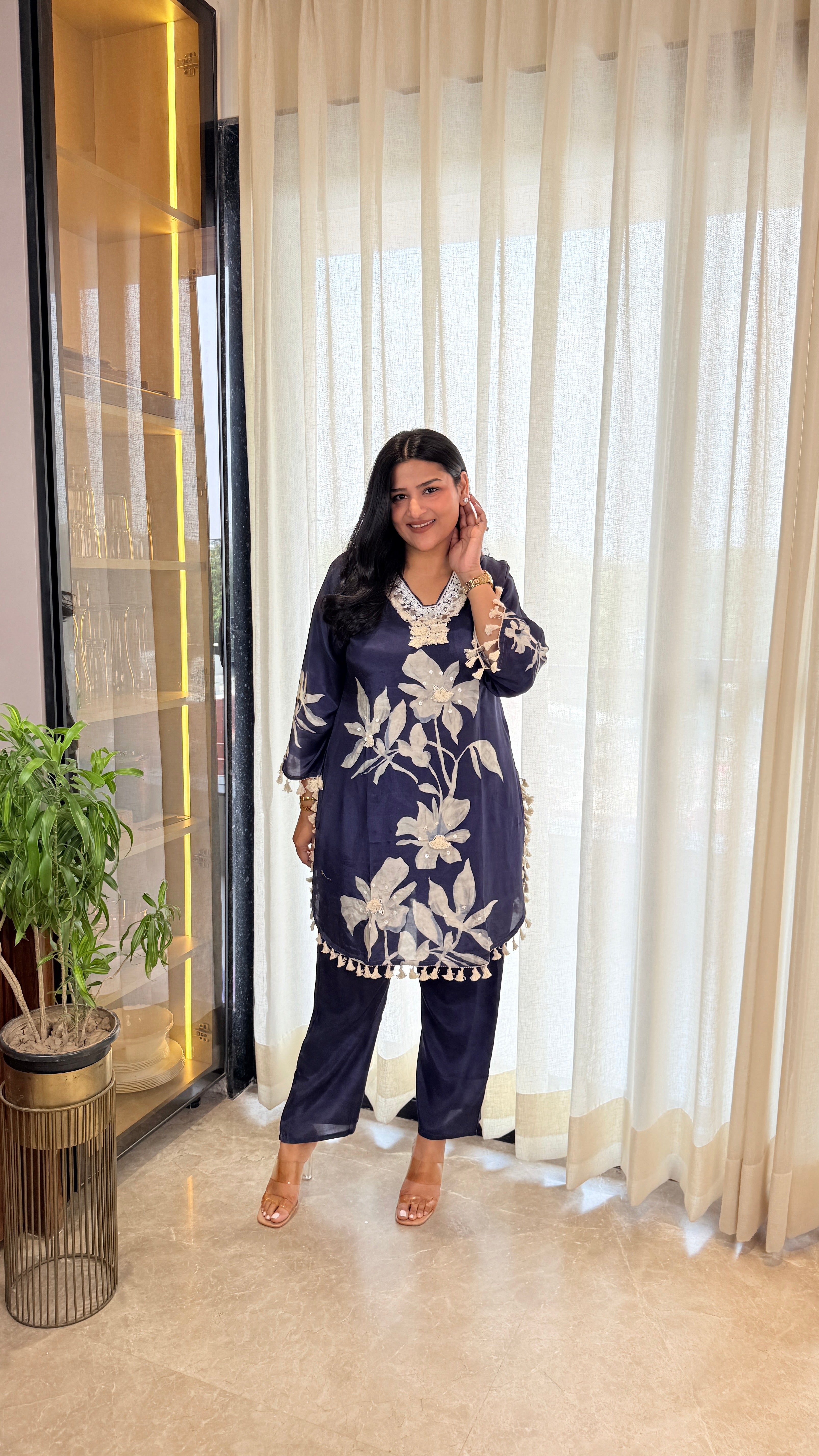 Blue Tulip Pom Pom Cord Set shrisa.in