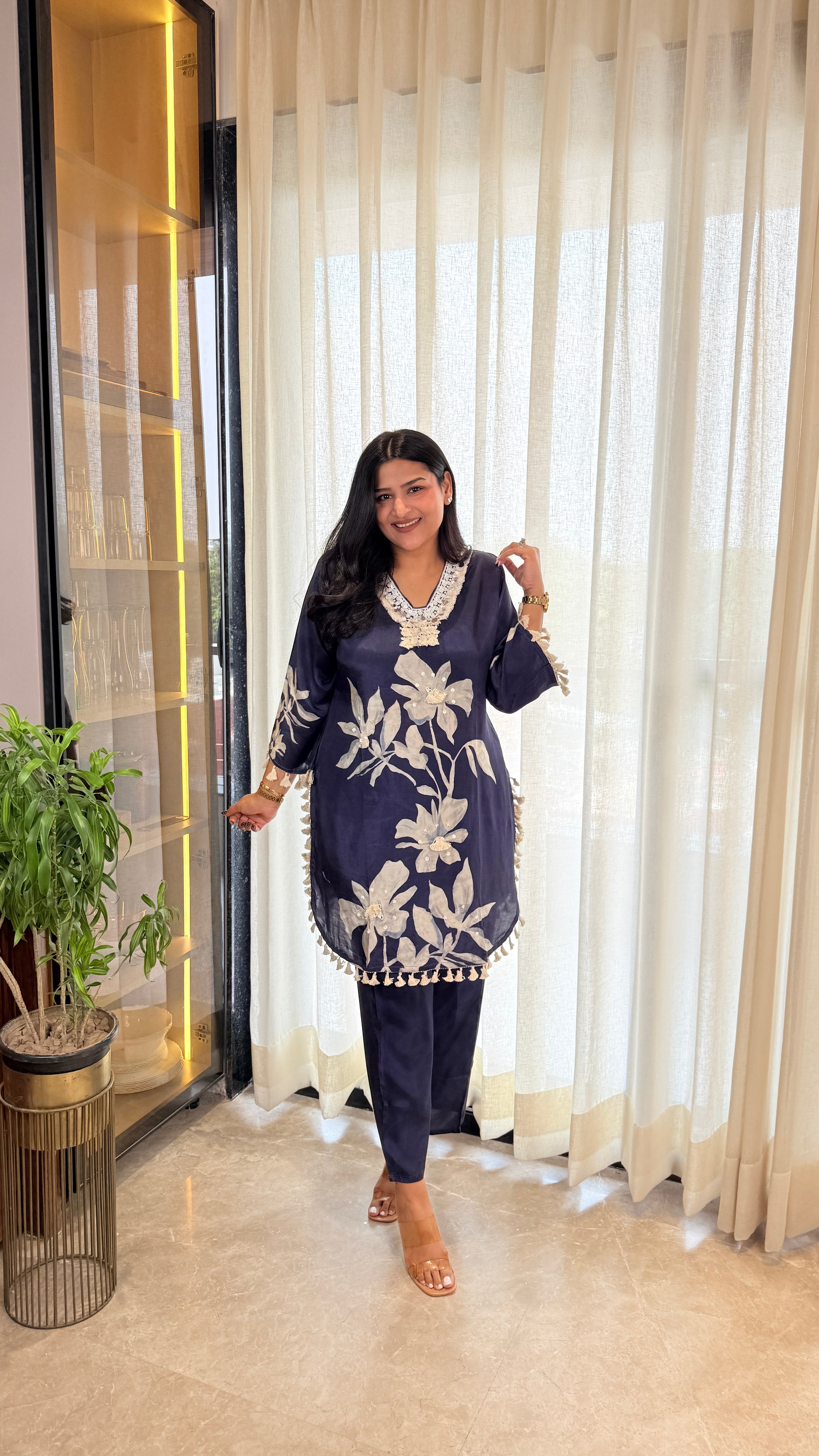 Blue Tulip Pom Pom Cord Set shrisa.in
