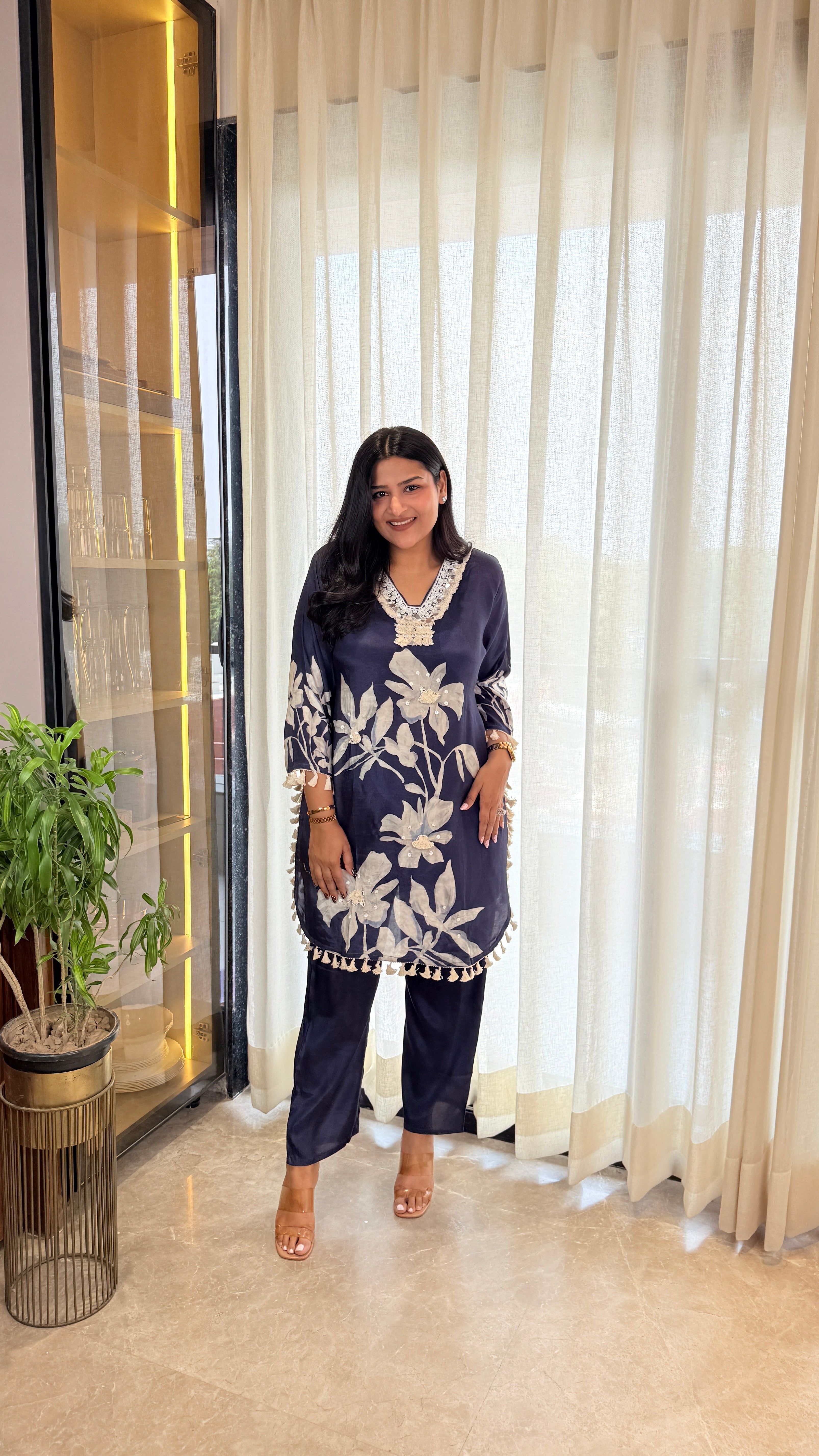 Blue Tulip Pom Pom Cord Set shrisa.in